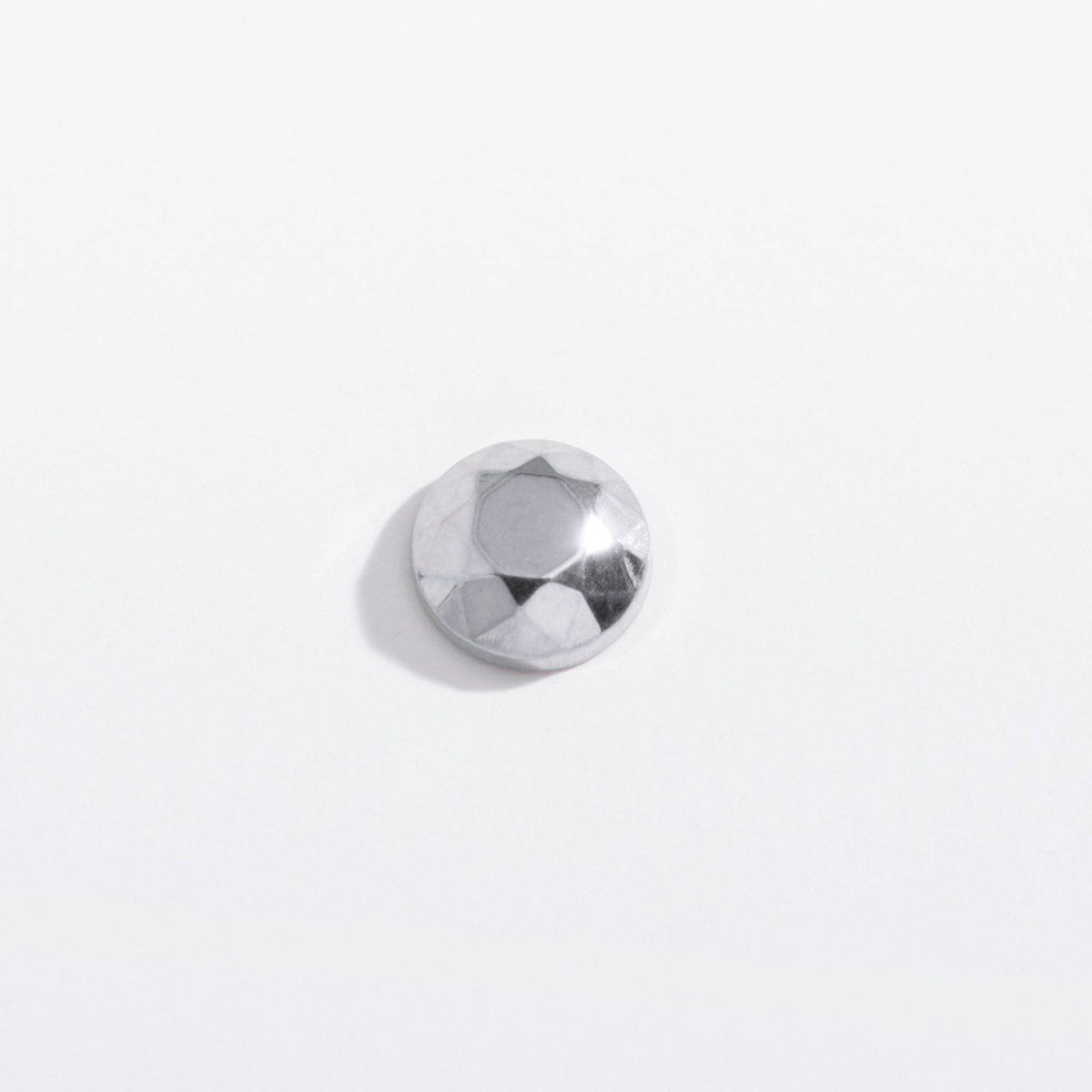 14k Gold PVD or Titanium Faceted Circle Flat Back Studs
