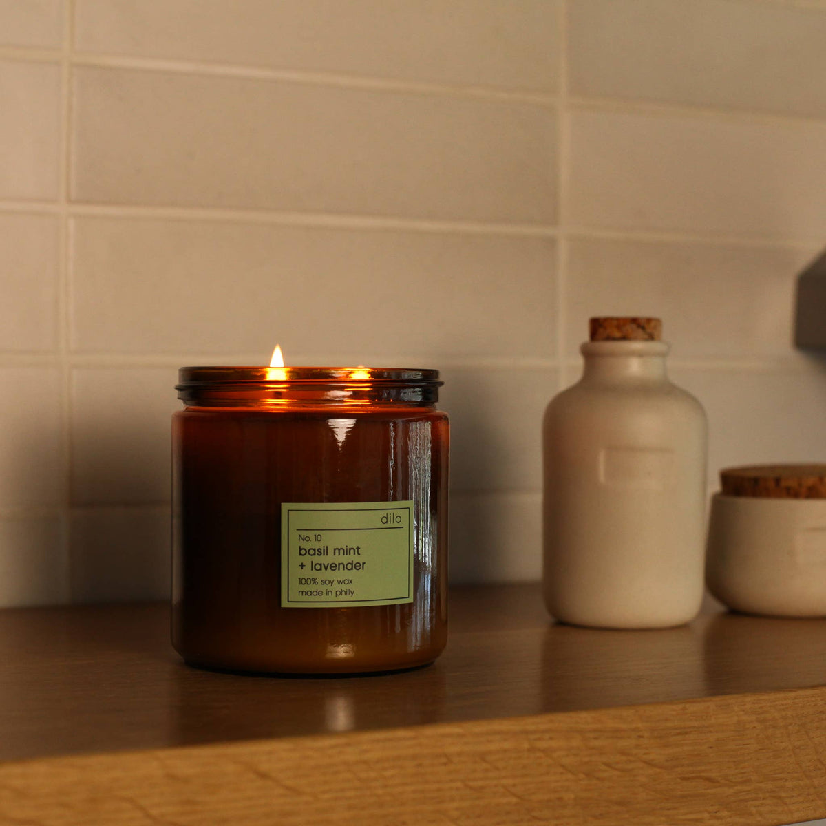 No. 10 Basil Mint + Lavender Candle - 3 Sizes