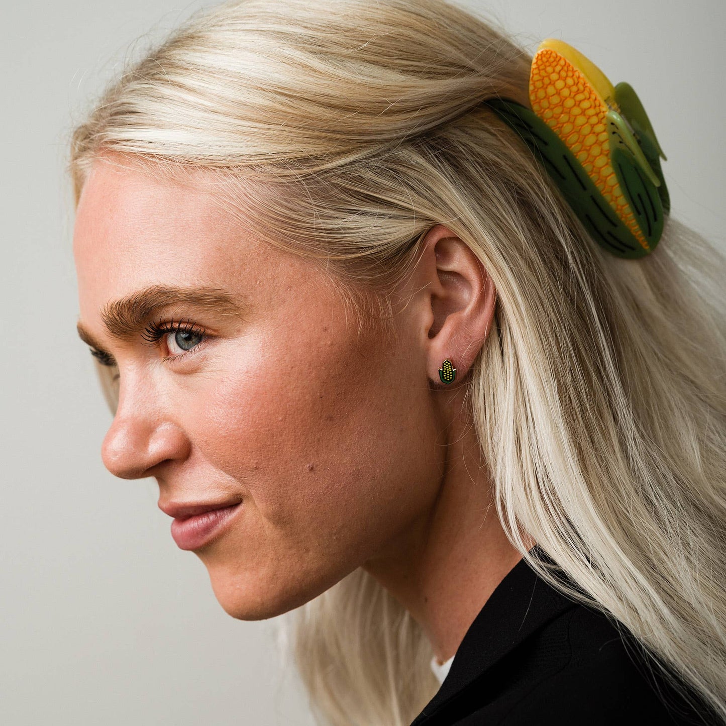 Corn on the Cob Enamel Stud Earrings