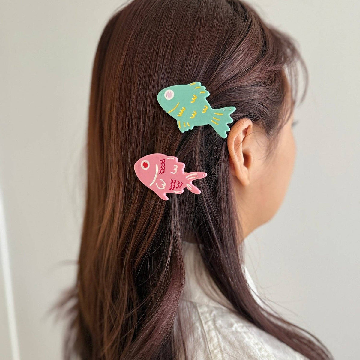 Pink Fish Alligator Clip