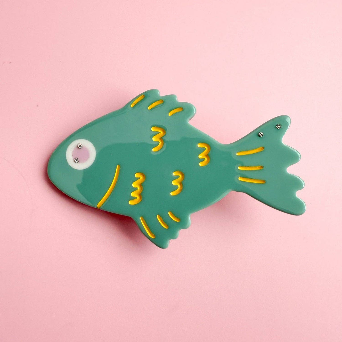 Green Fish Alligator Hair Clip