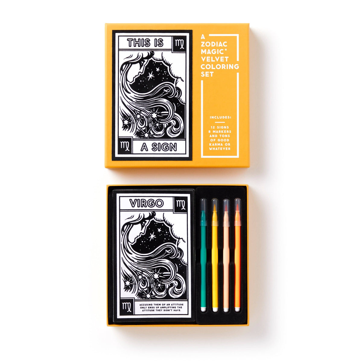 Brass Monkey This Is A Sign Magic Velvet Zodiac Coloring Set