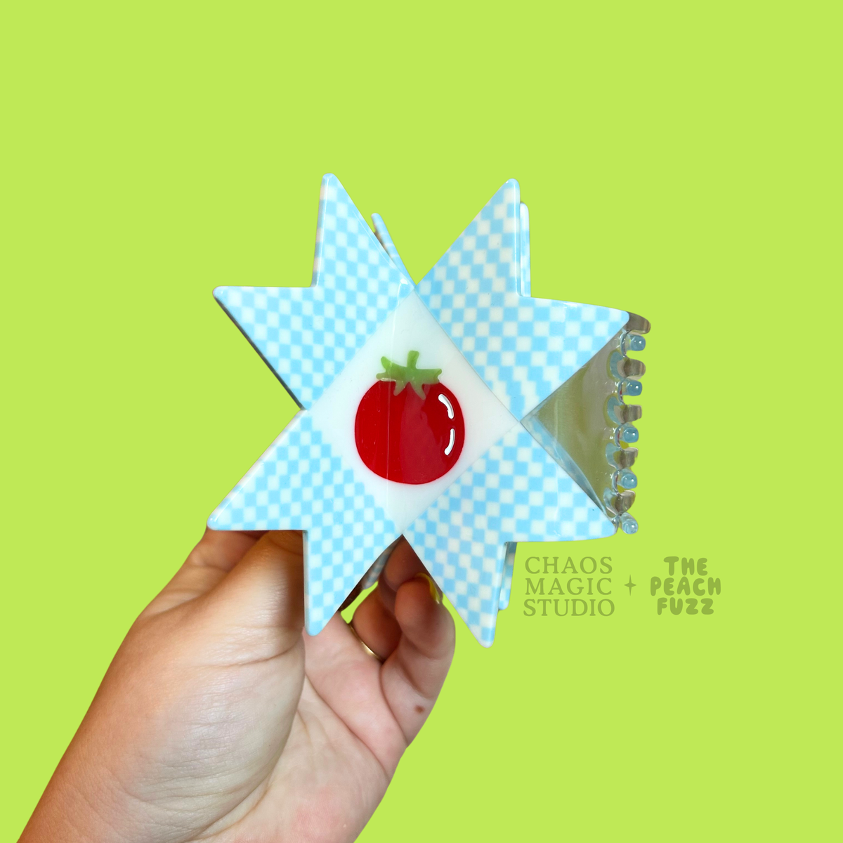 Tomato Quilt Hair Claw TPF x Chaos Magic Studio