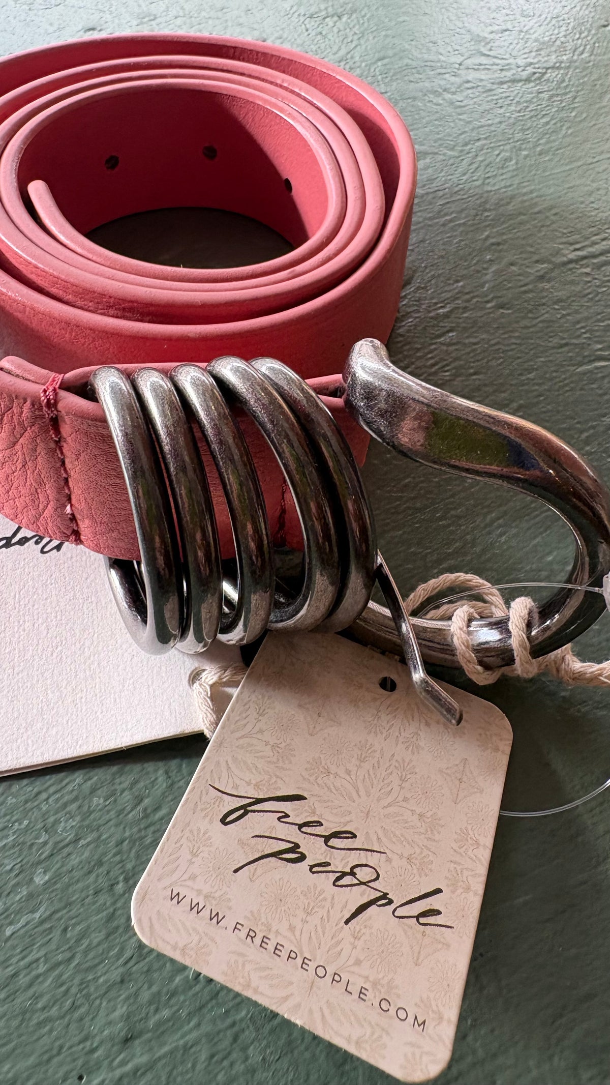 Rori Leather Belt in Paloma Pop