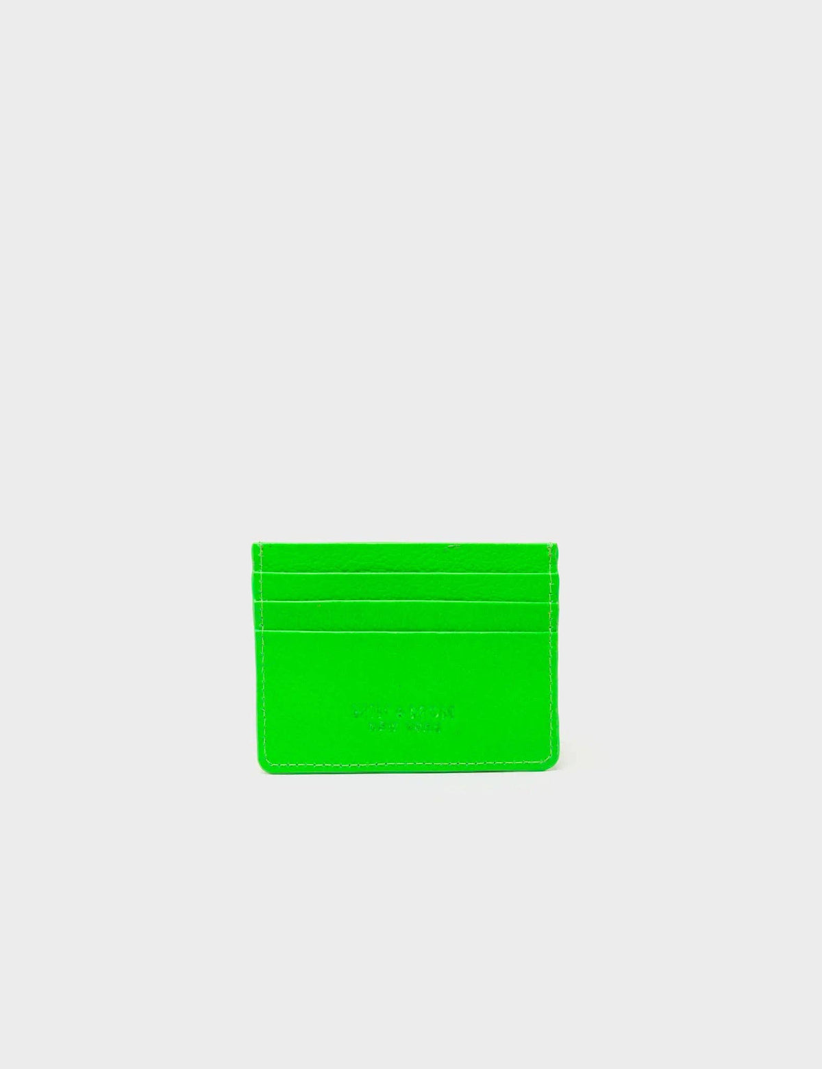 Filium Neon Green Leather Cardholder - Look Up Design