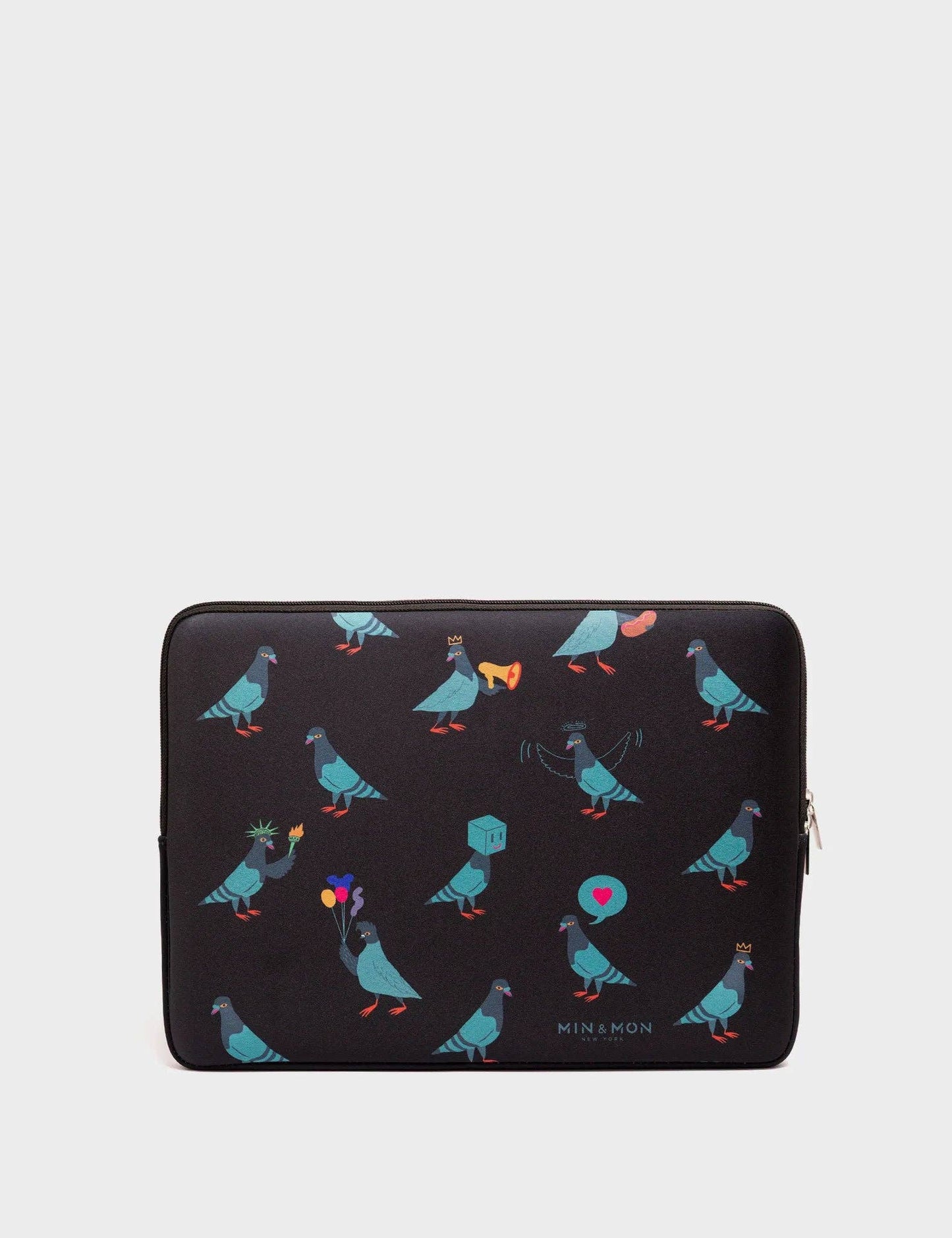 Black Neoprene Laptop Cover - Pigeonista