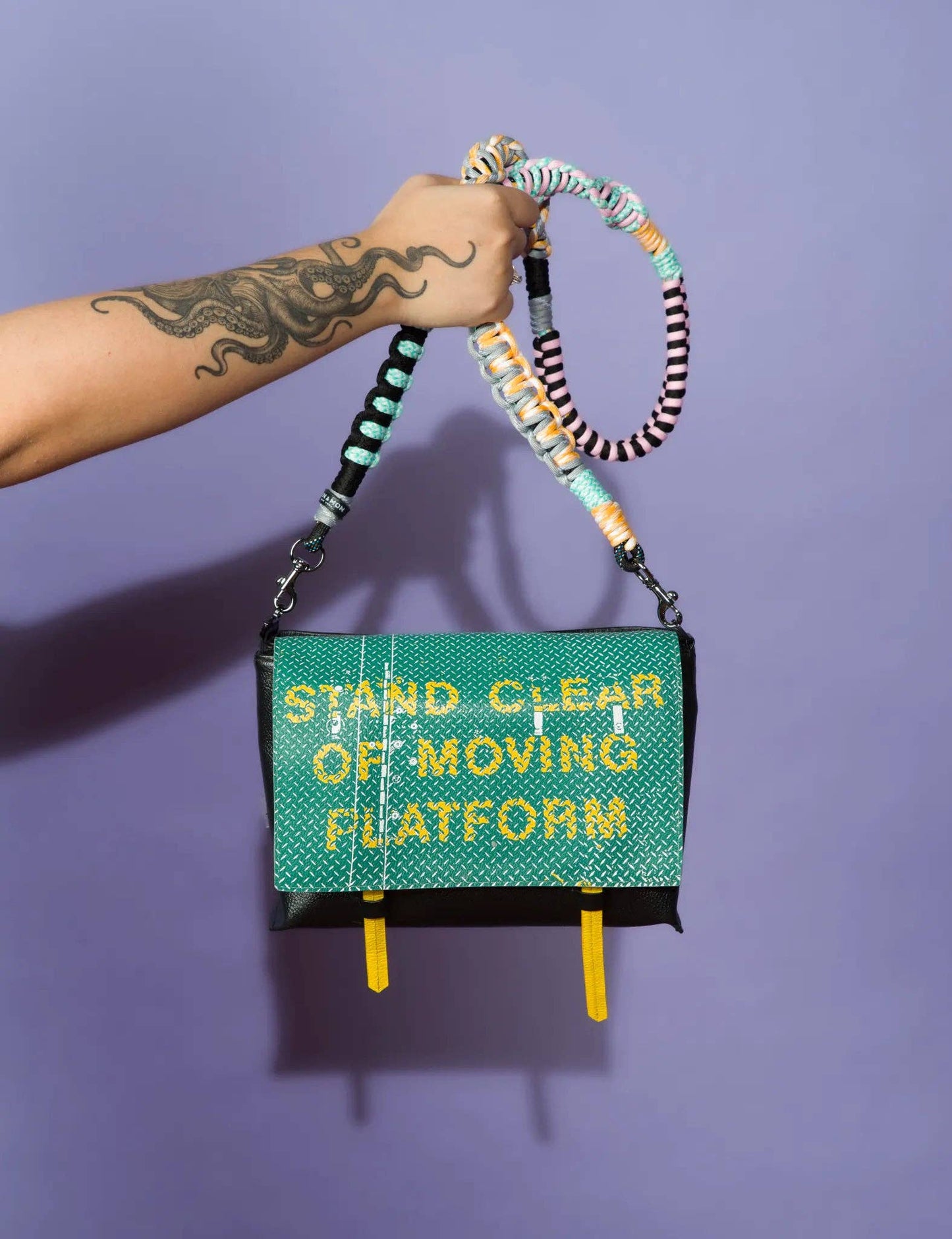 Victor Black Reversible Small Messenger Bag - Pigeonista Design