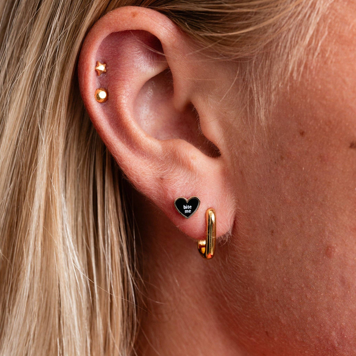 Bite Me Enamel Stud Earrings