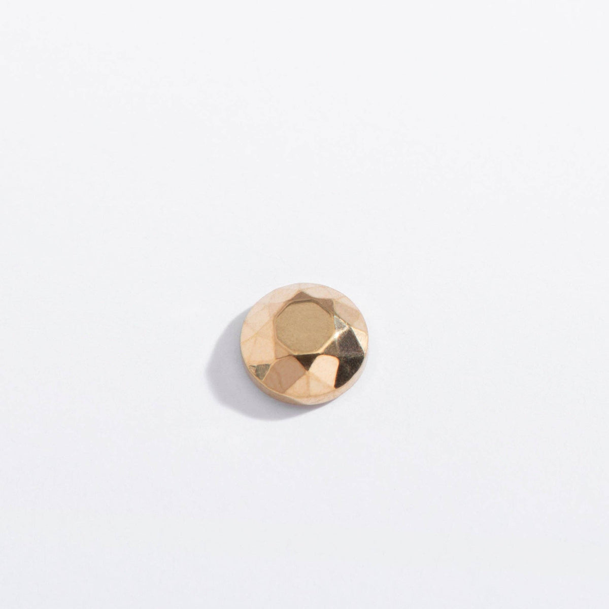 14k Gold PVD or Titanium Faceted Circle Flat Back Studs