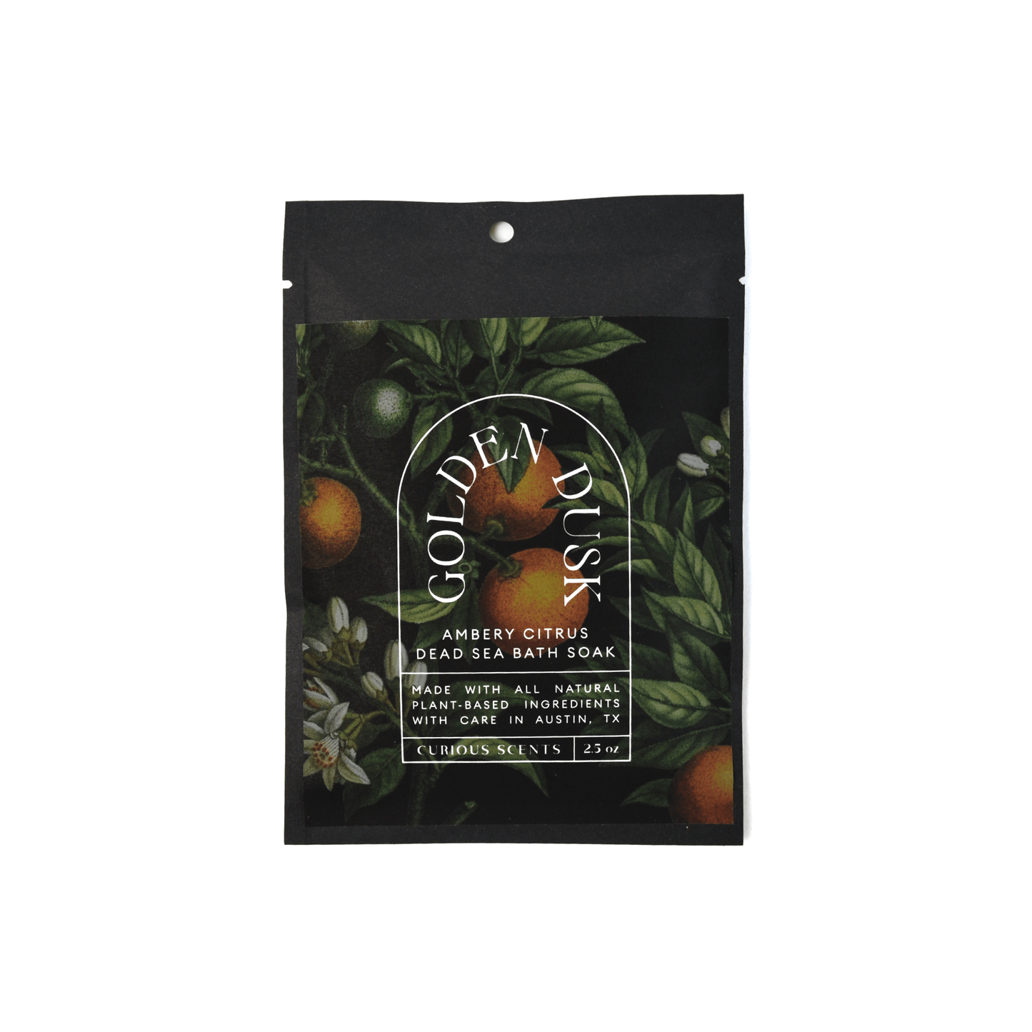 Golden Dusk Amber and Citrus Sea Salt Bath Soak Pouch Sachet - Tsuru