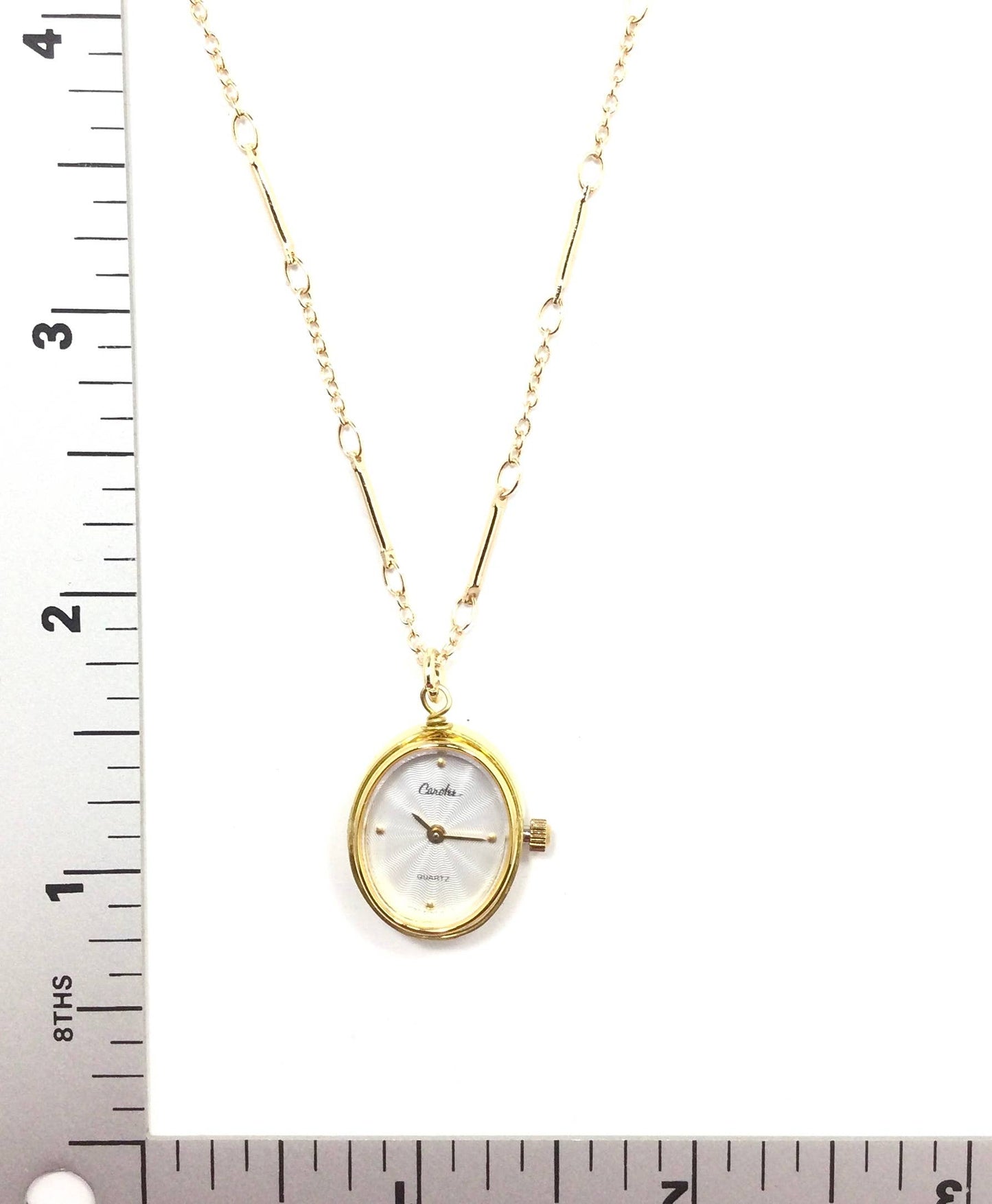 Gold Clock Necklace