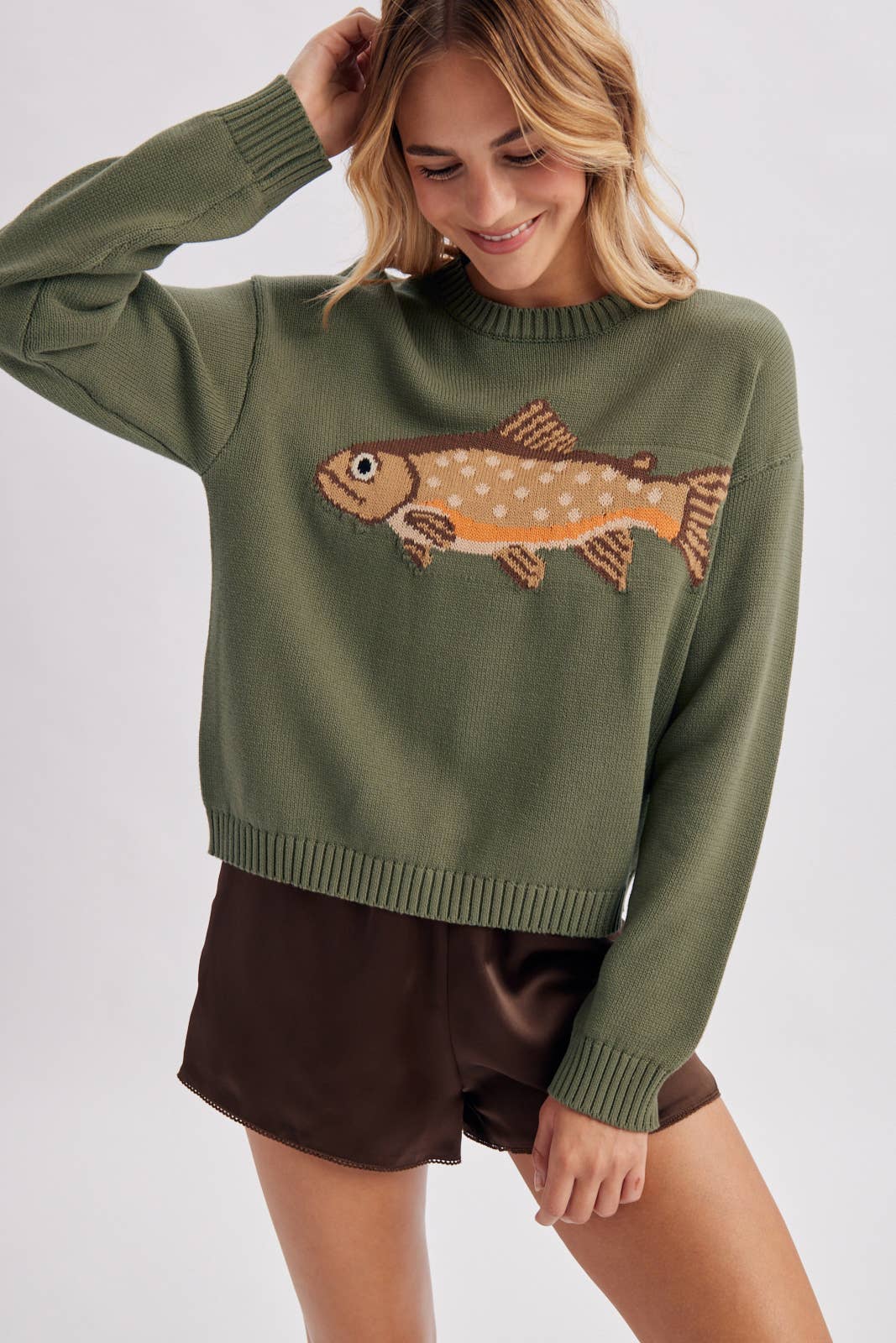 Fish Graphic Sweater
