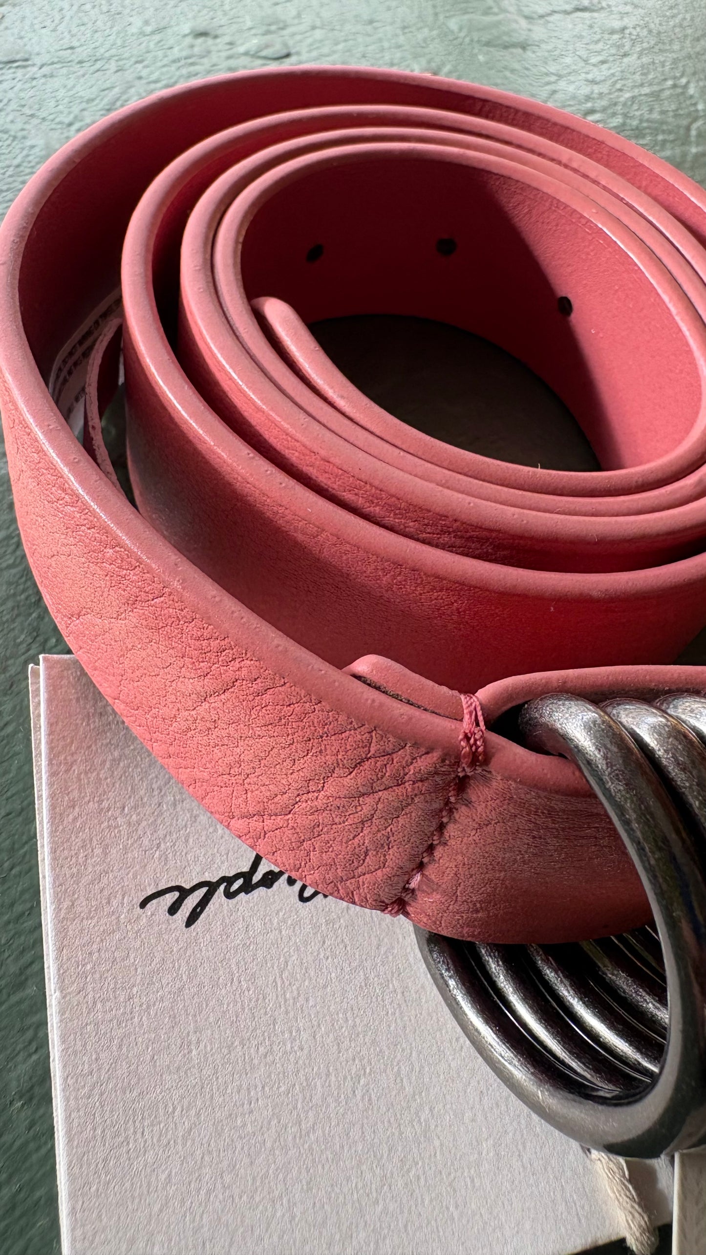 Rori Leather Belt in Paloma Pop