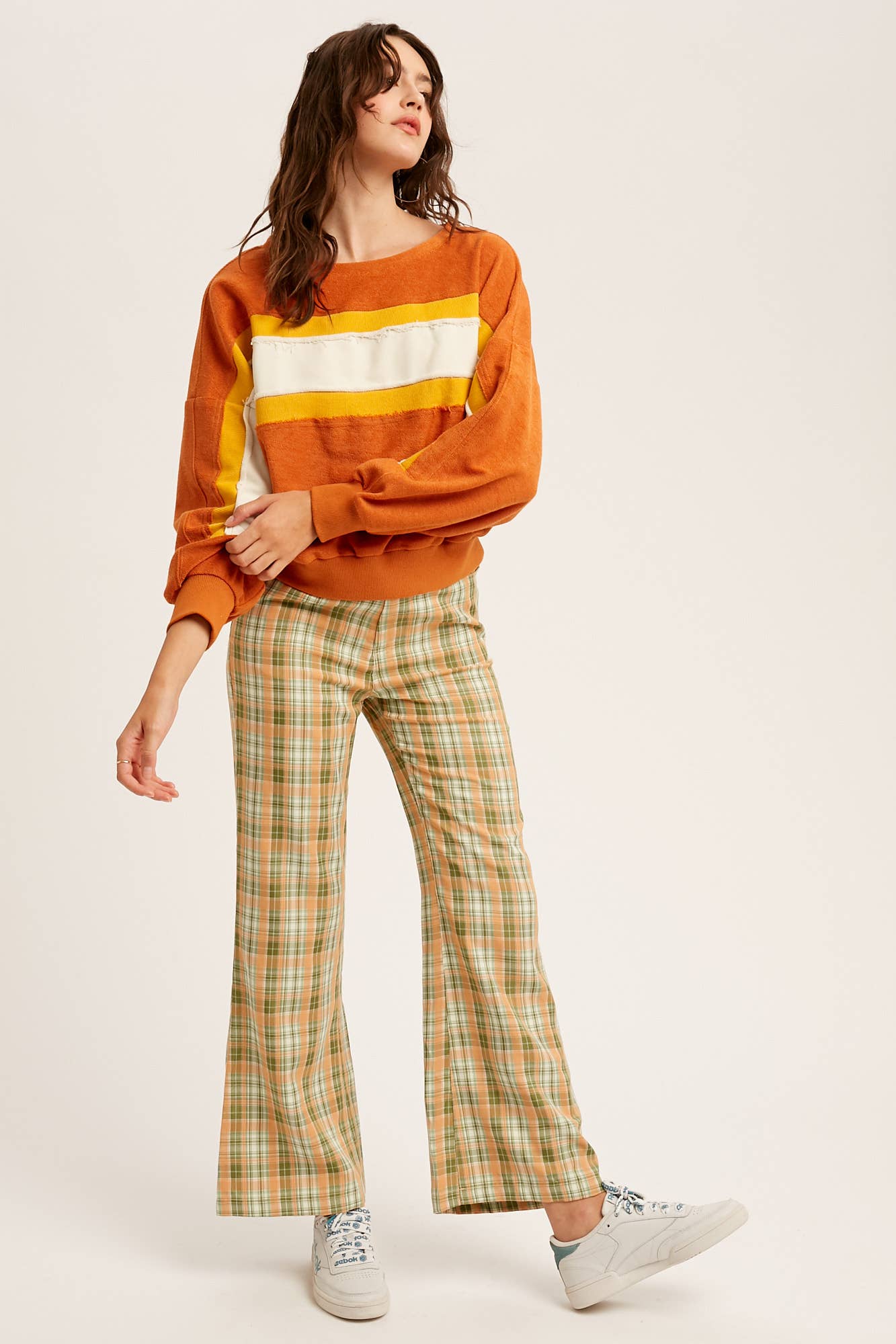 Colorblock Striped Knit Pullover