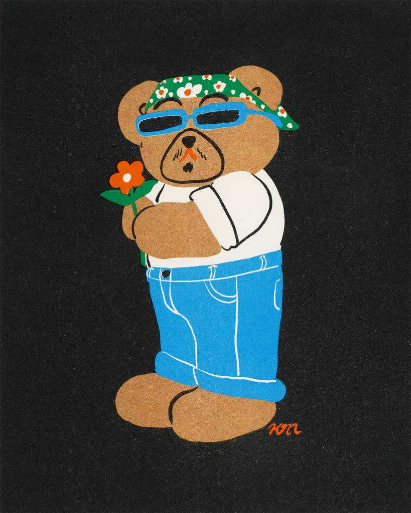 Cool Teddy Print