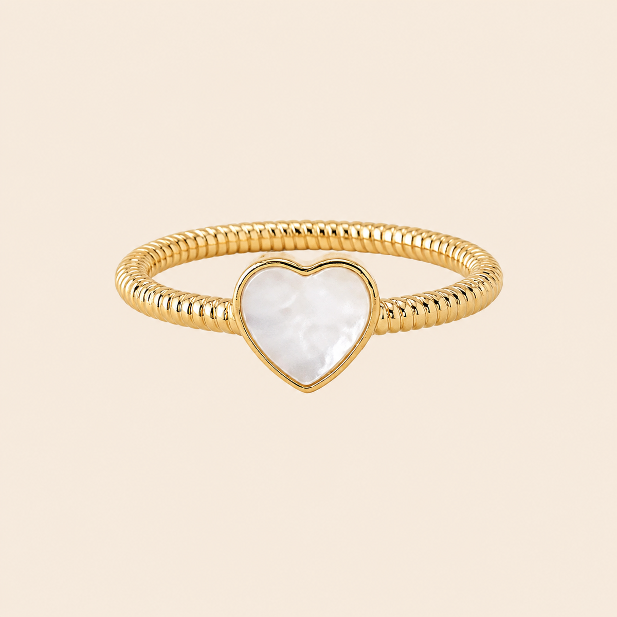 Gold Ring - Sweetheart - Mother of Pearl