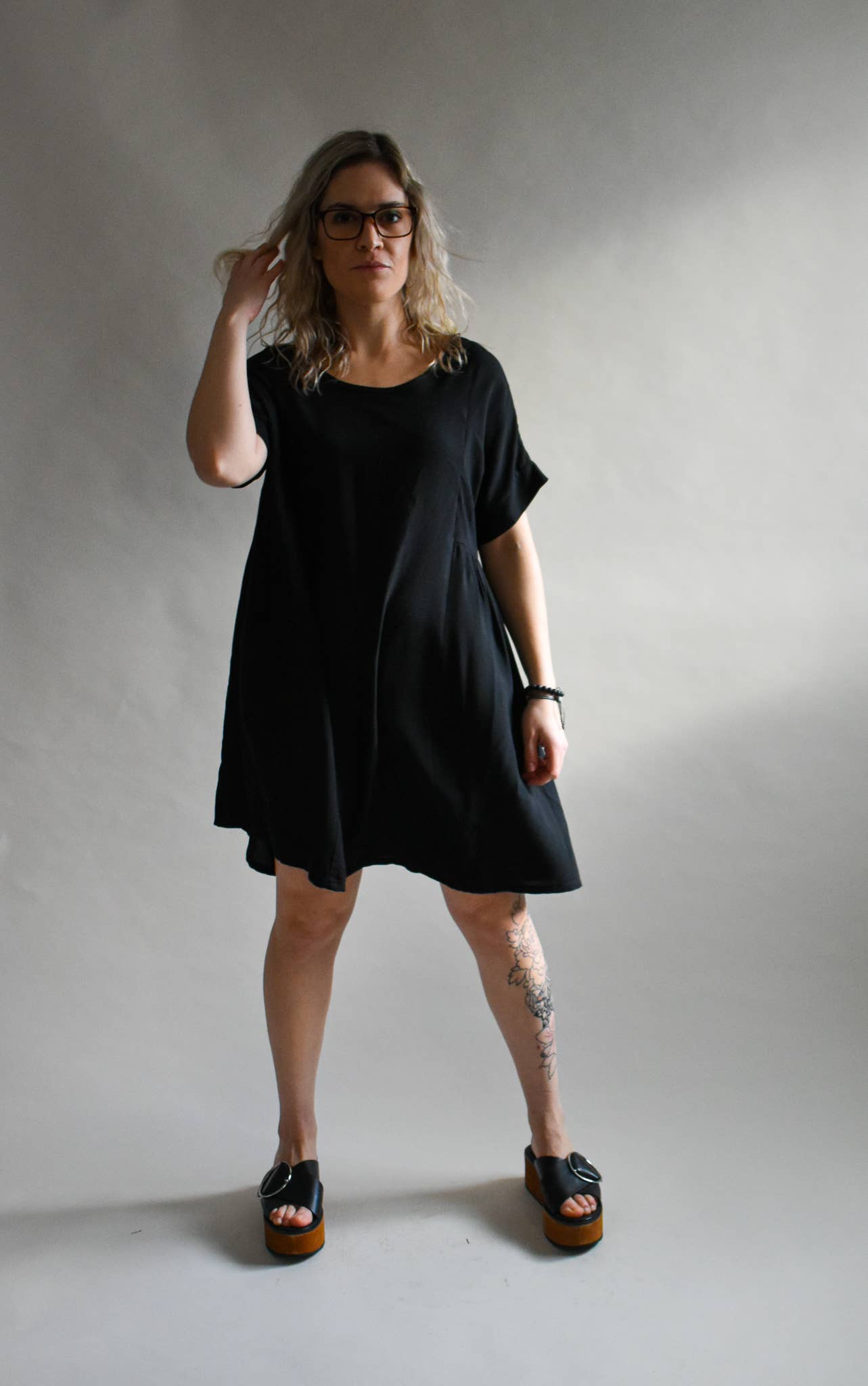 Krista Dress in Solid Black