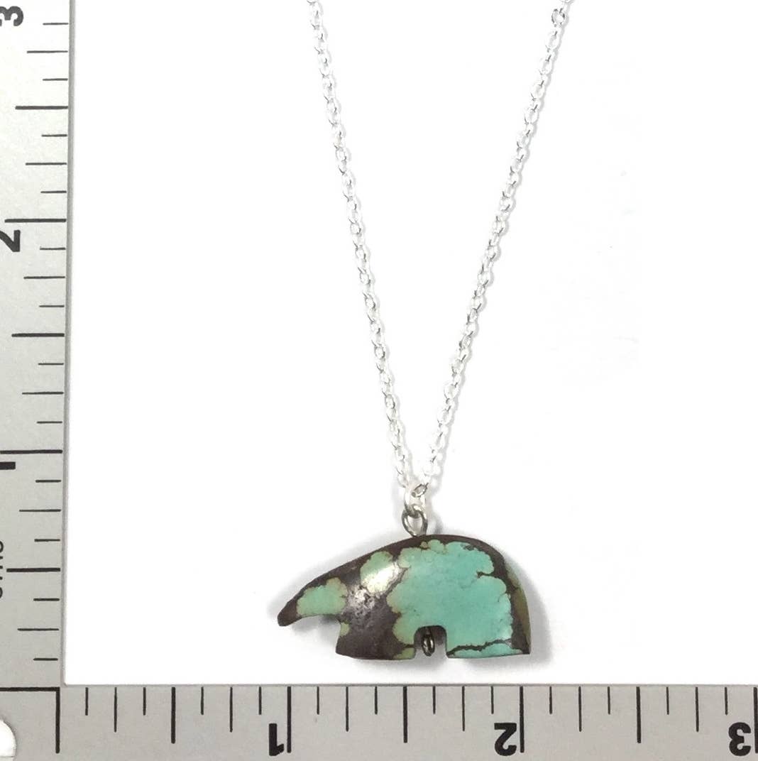 Turquoise Bear Necklace