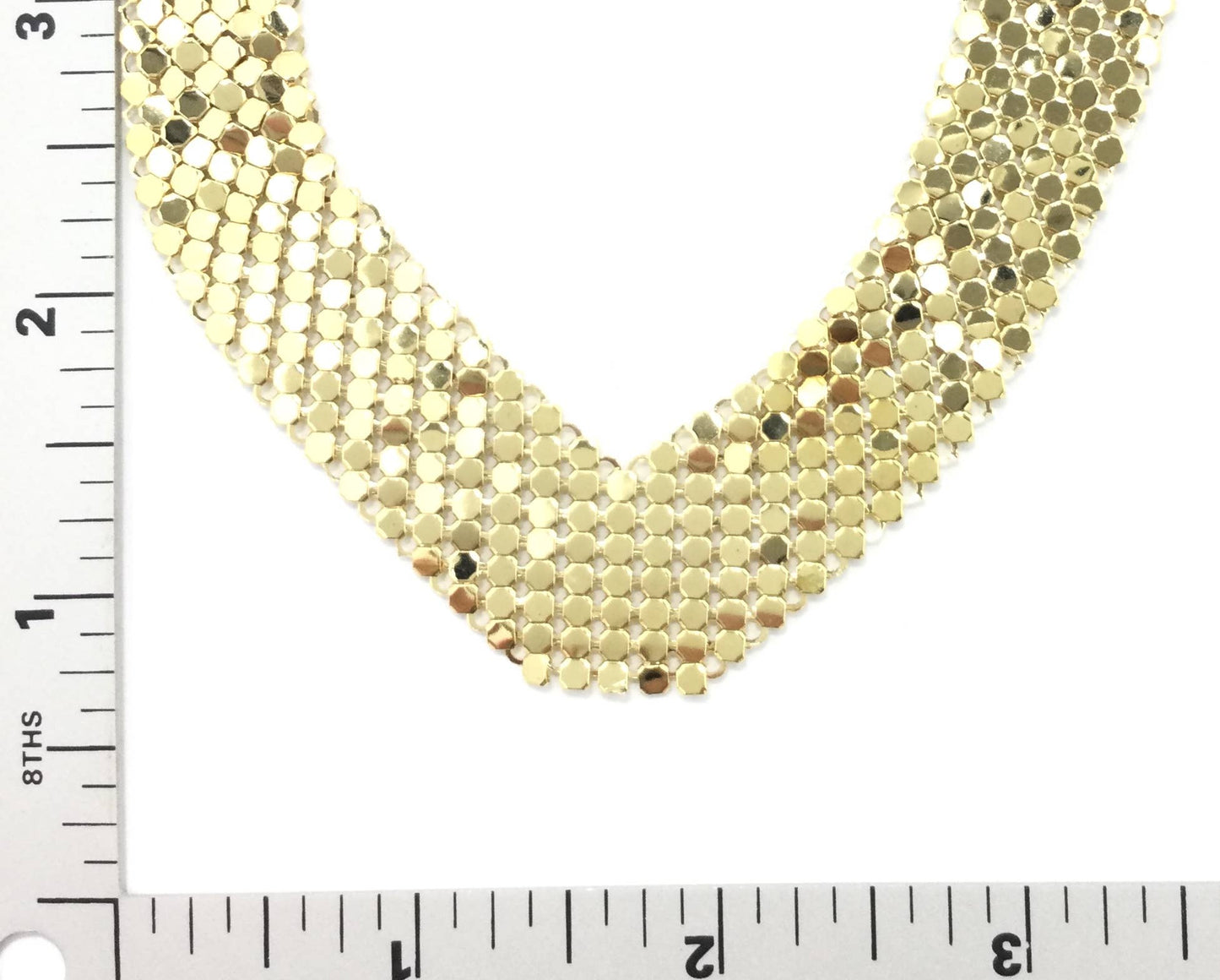 Gold Tone Mesh Necklace