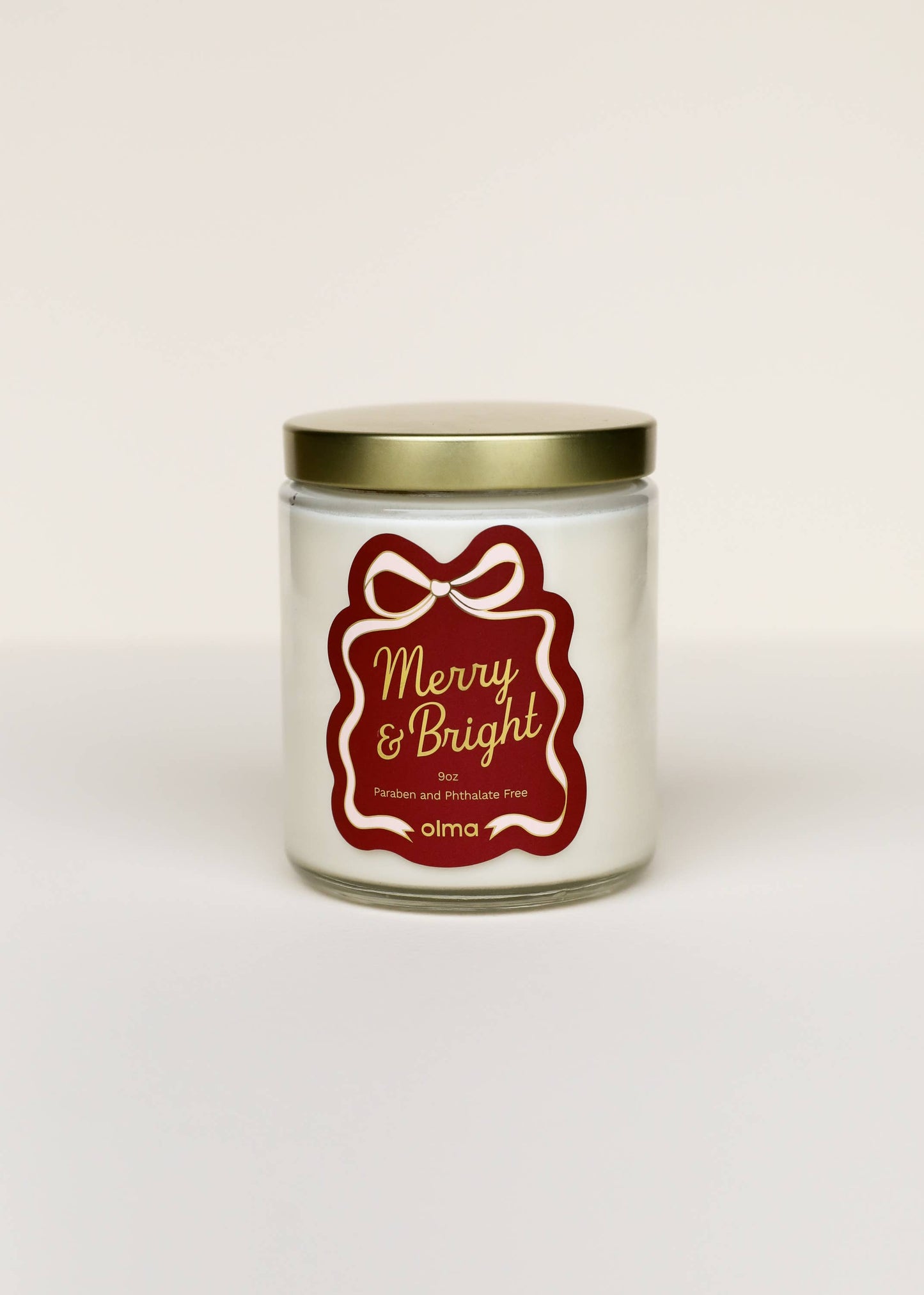 Merry & Bright - Holiday Candle - 9oz Clear