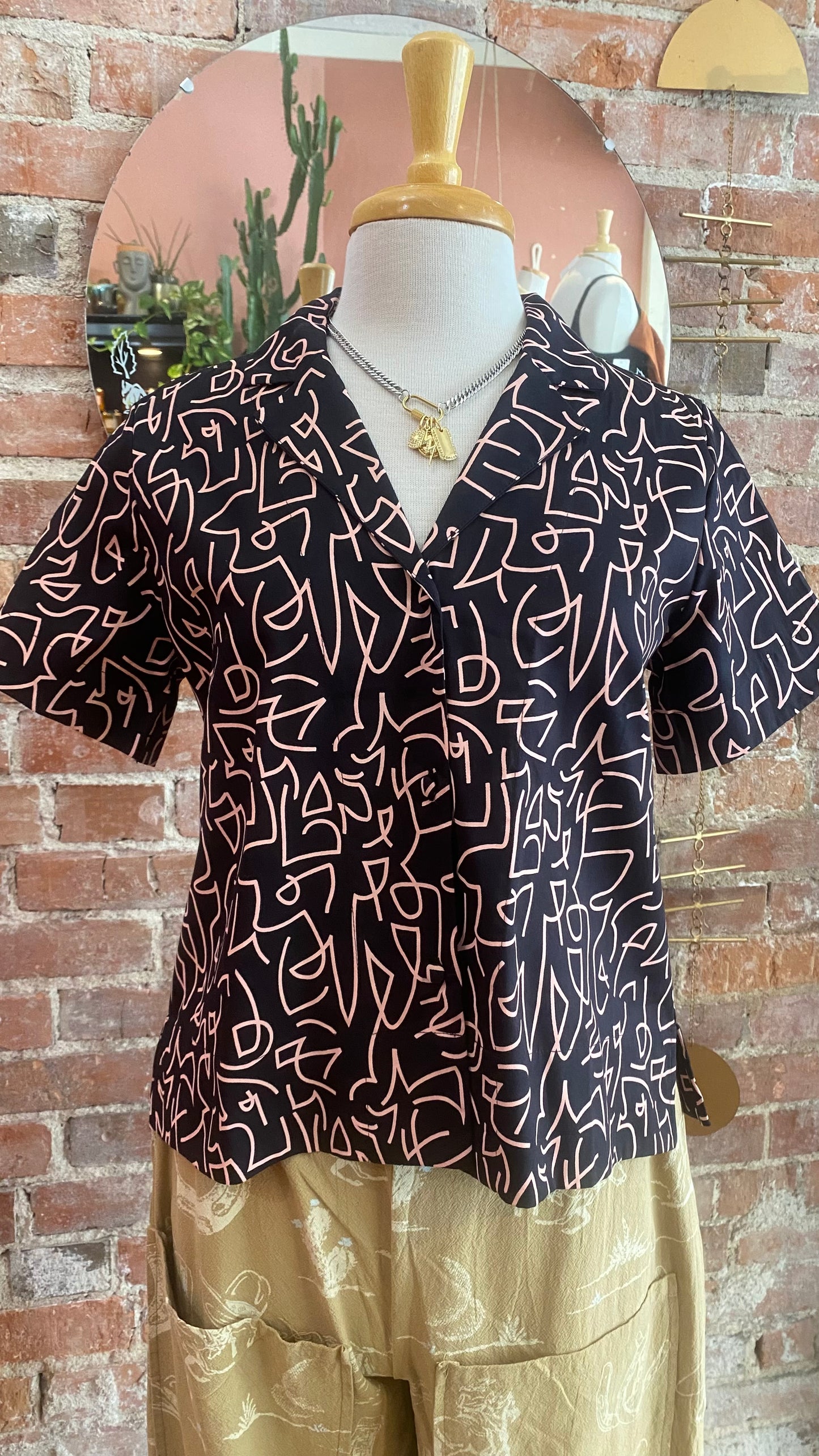 Camp Shirt Black Lines