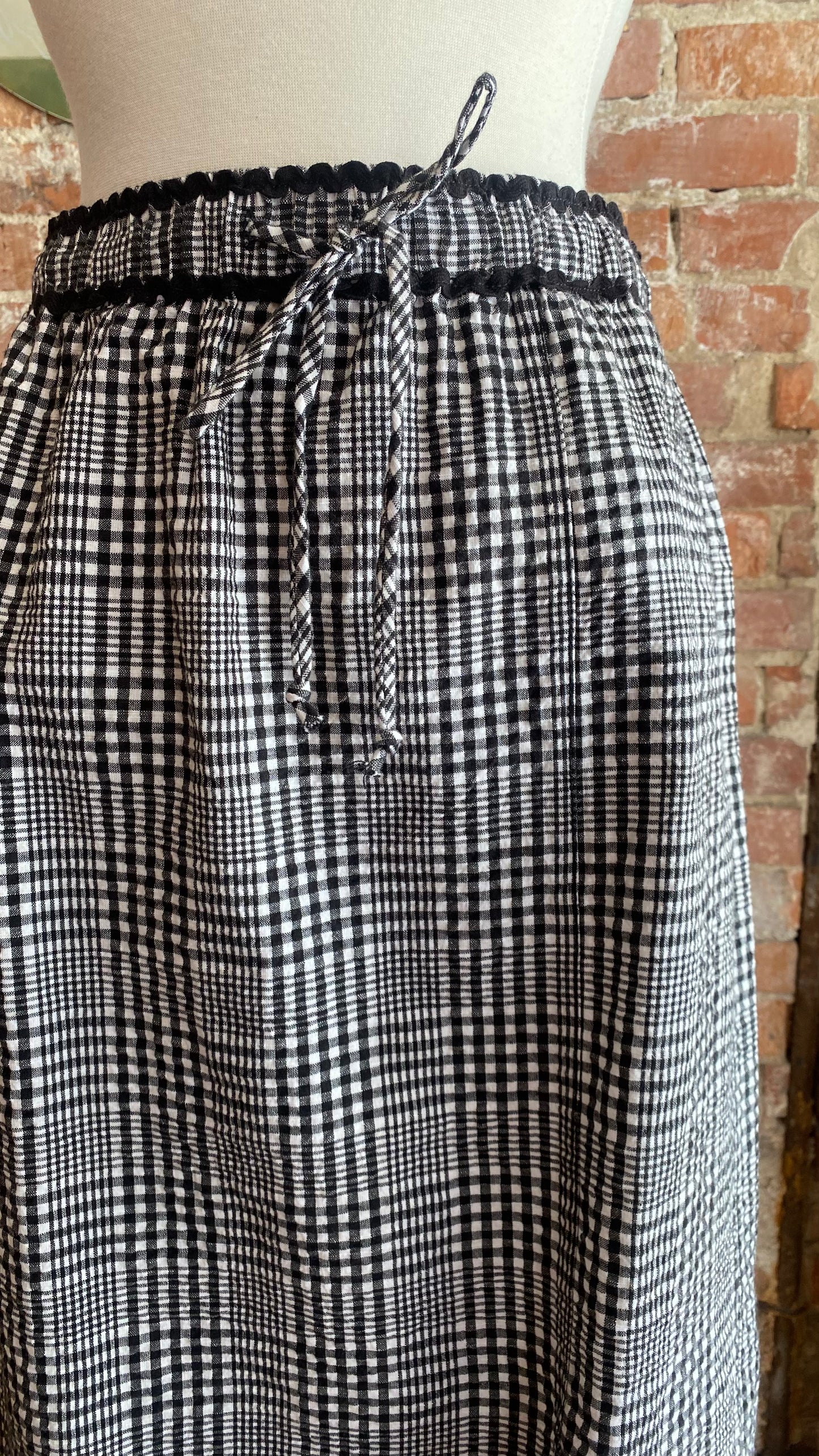 Penelope Gingham Midi Skirt