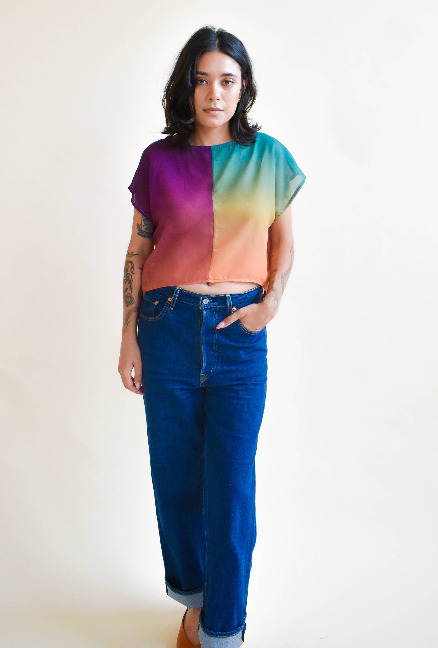 OOAK Fox Crop in Sunset