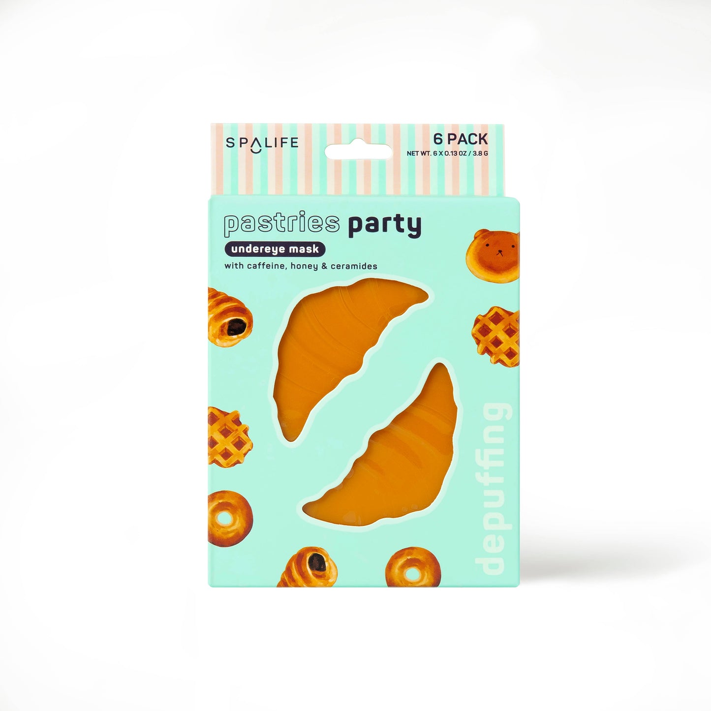 Pastries Party Depuffing Undereye Masks - 6 Pairs