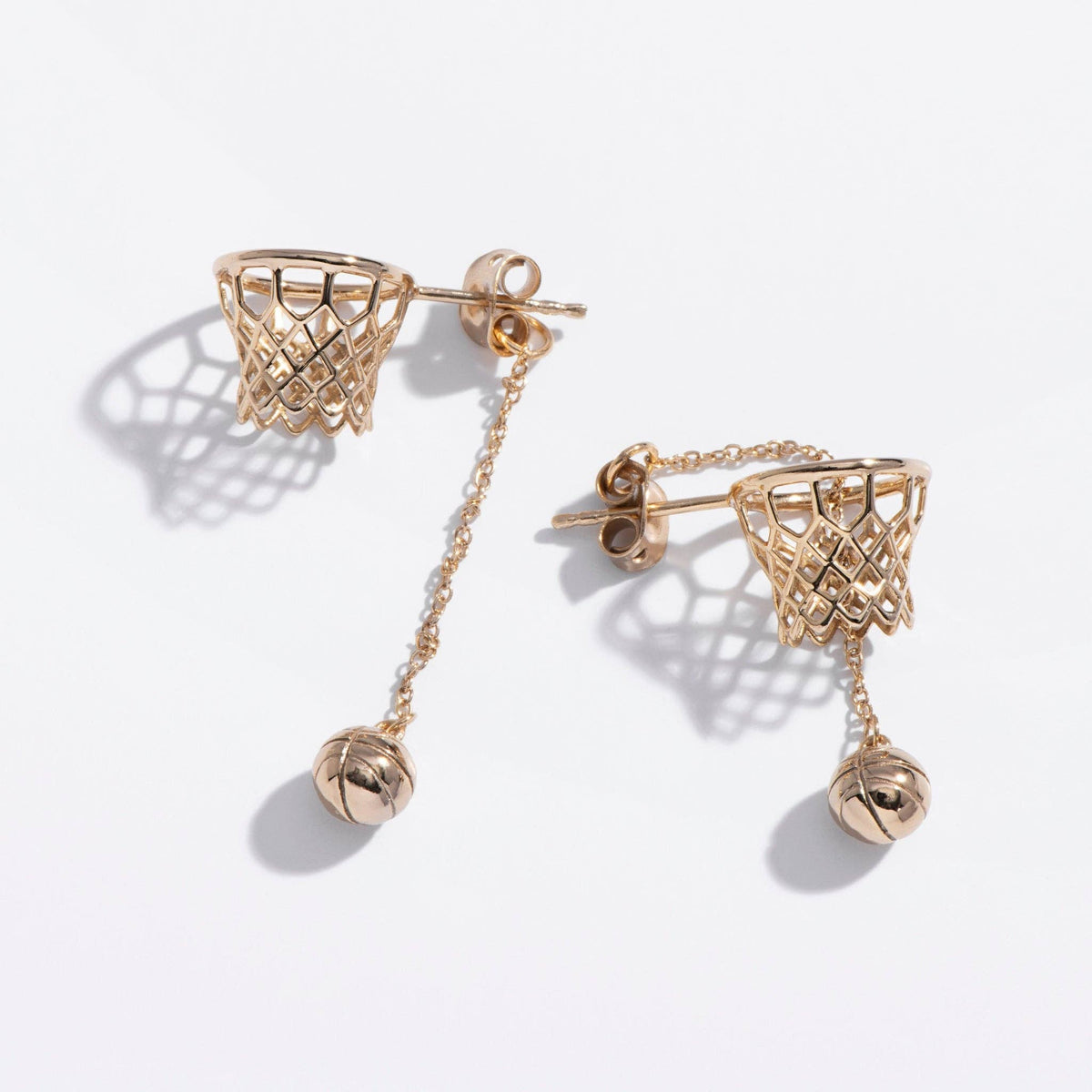 14k gold-plated brass Slam Dunk Earrings