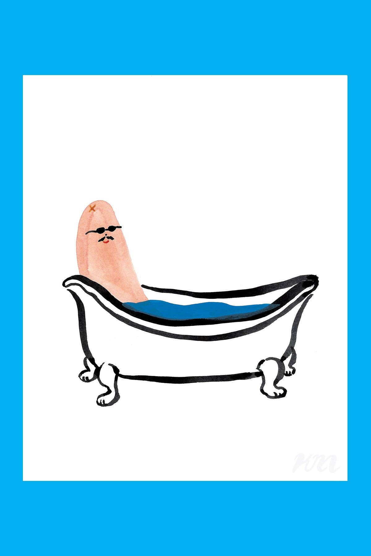Hot Dog Bath Print