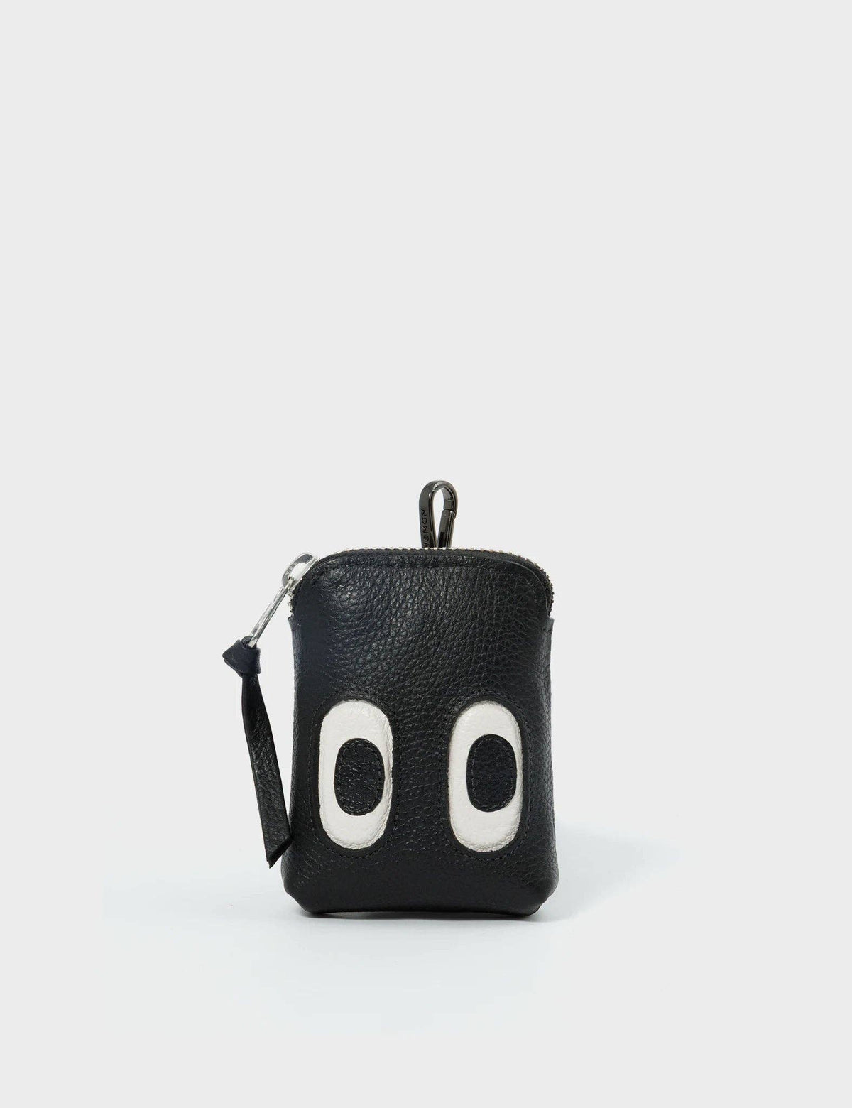 Florence Pouch Charm - Black Leather Keychain Look Up 👀