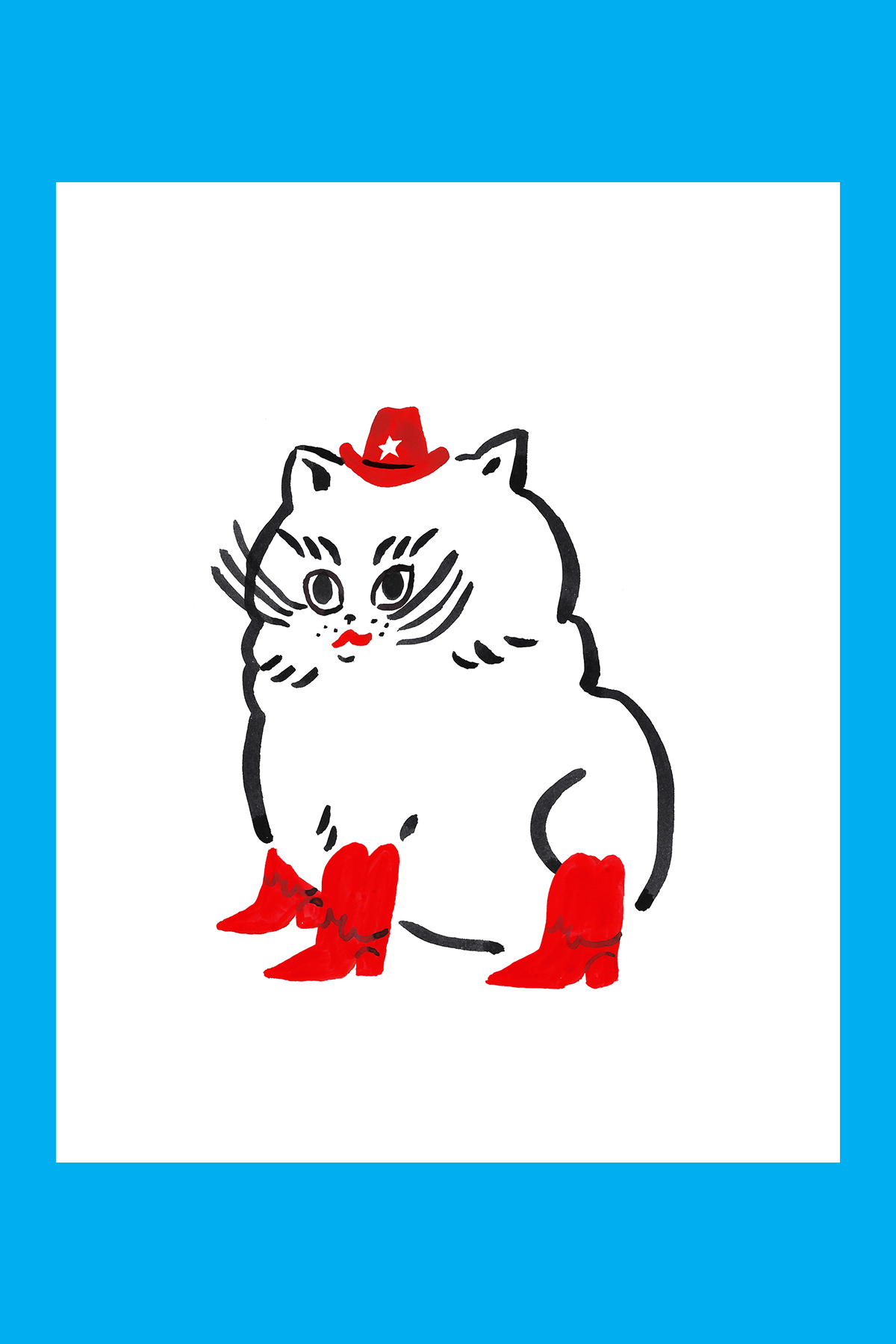 Cowboy Kitten Print