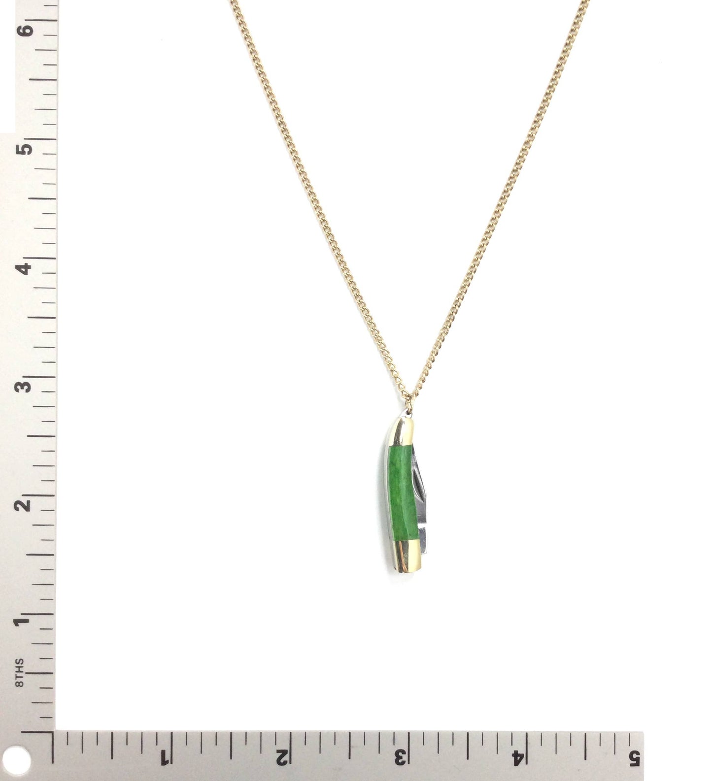 Green Pocket Knife Necklace