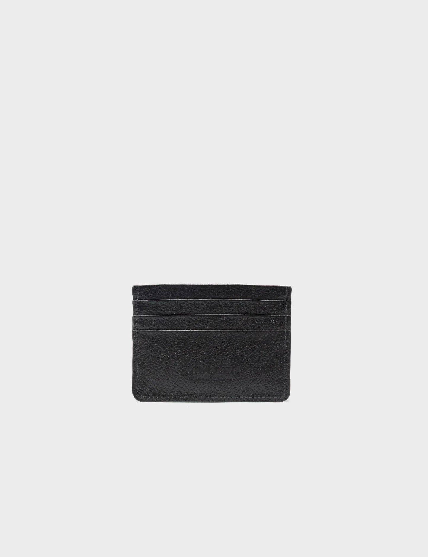 Filium Black Leather Cardholder - Pigeonista Embroidery