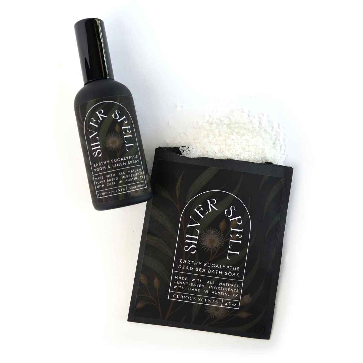 Silver Spell Earthy Eucalyptus Dead Sea Salt Bath Soak Pouch