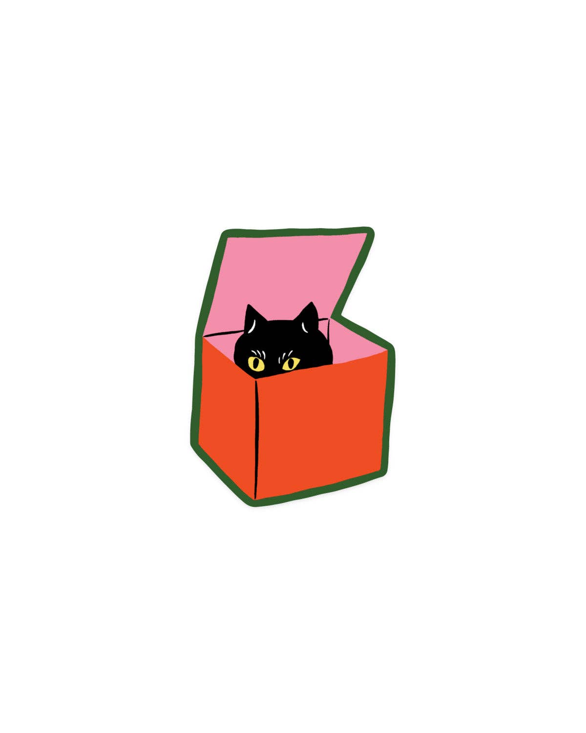 Cat In Box Sticker