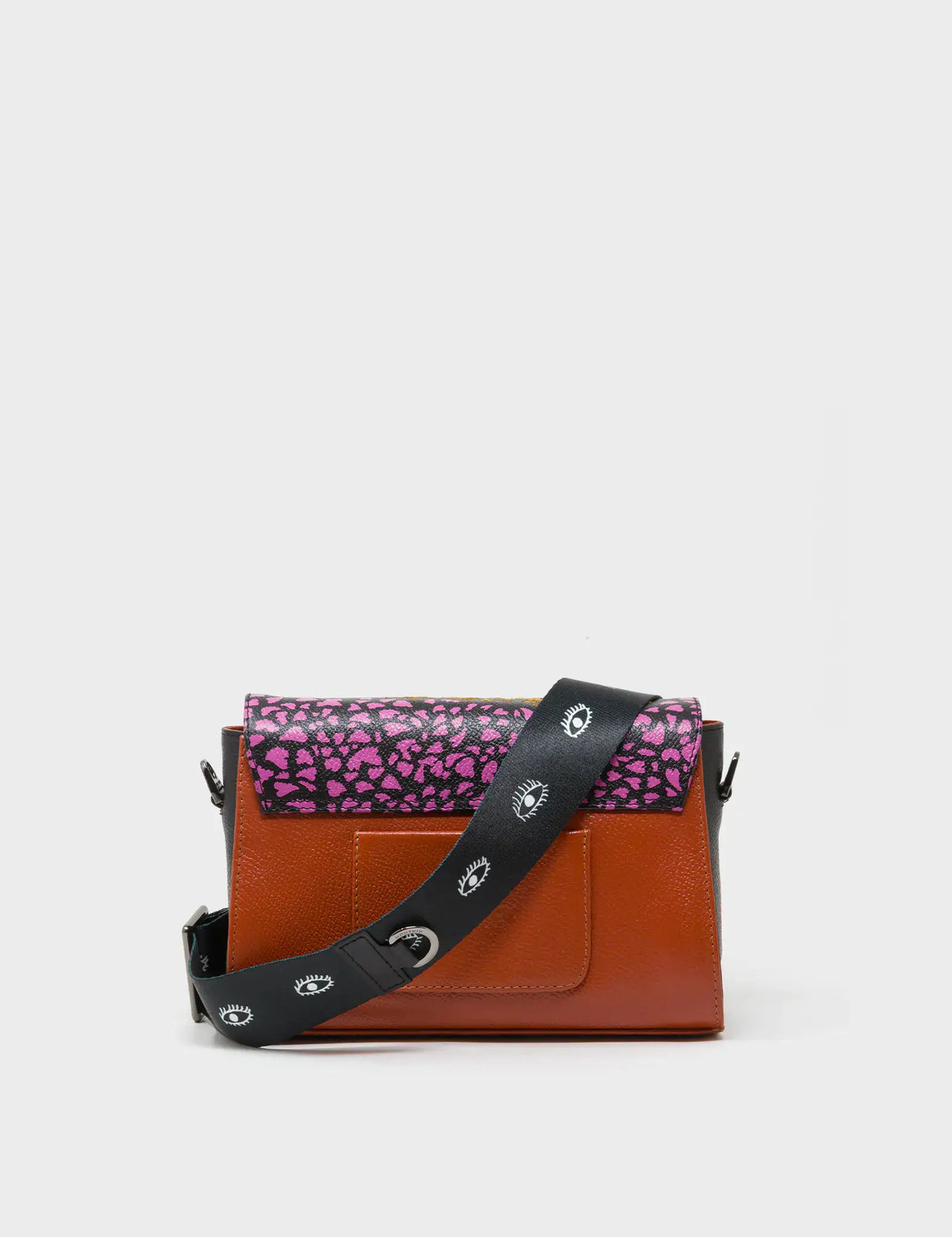 Cael Black Mini Shoulder Bag - Retro Tiger Embroidery
