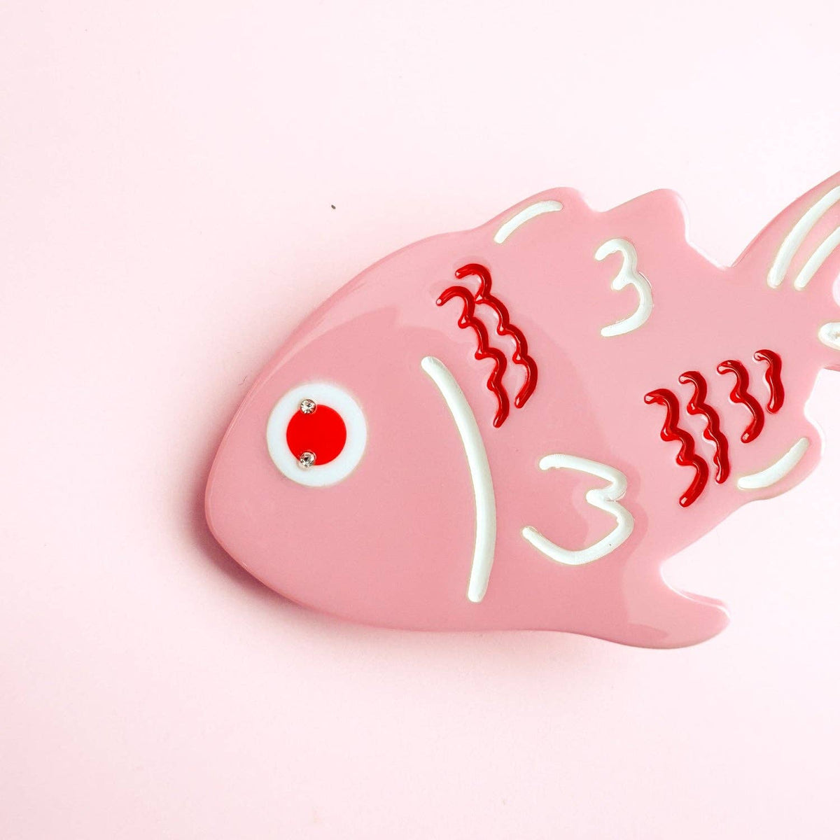 Pink Fish Alligator Clip