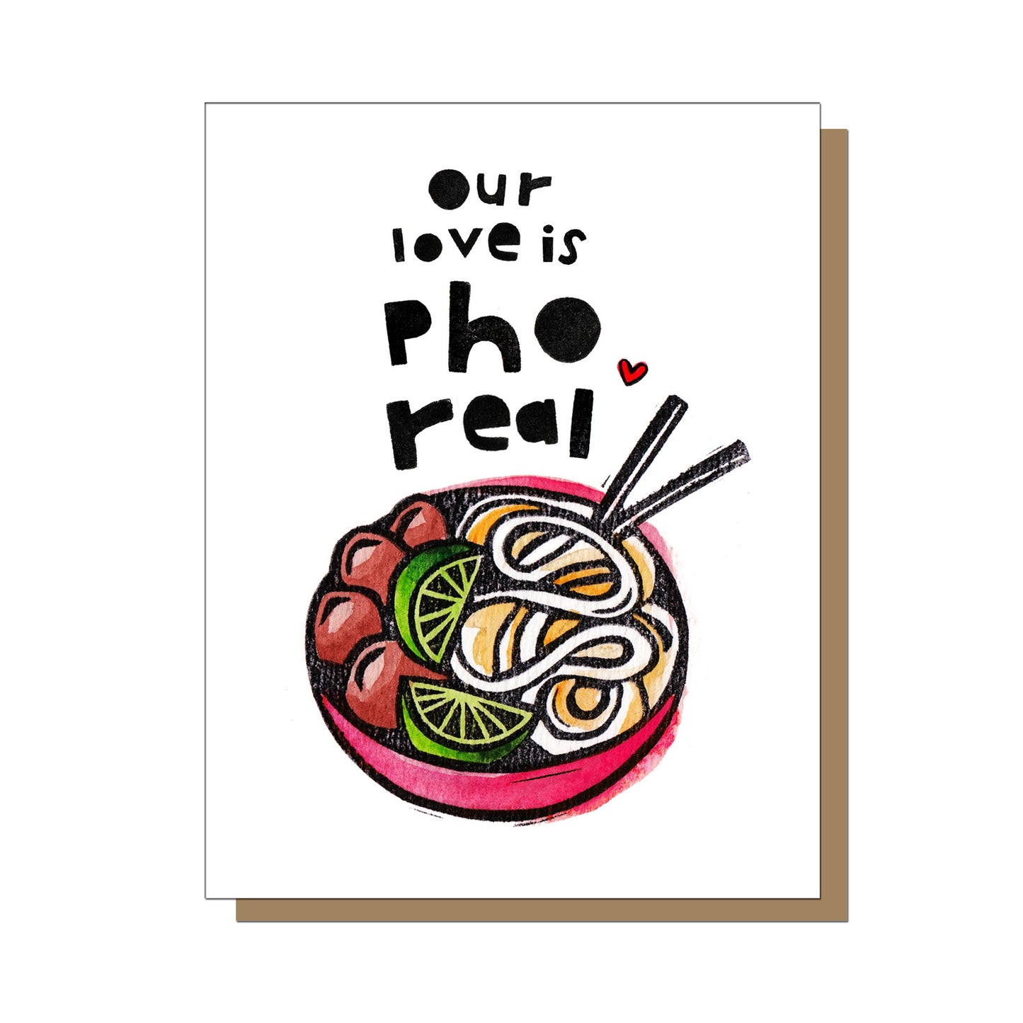 Pho Real Greeting Card