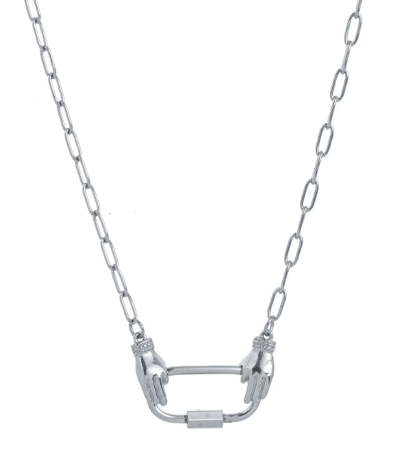 In your hands Carabiner Paperclip Necklace