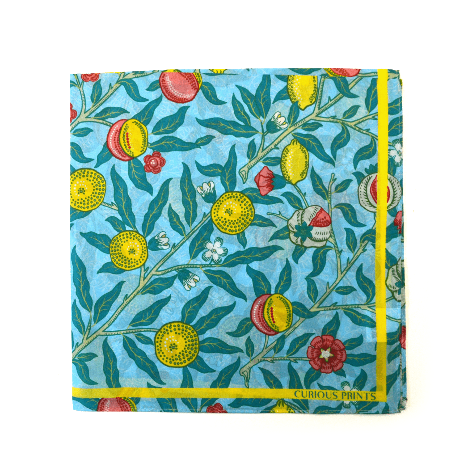 100% Silk Scarf William Morris Summer Fruit Bandana Tapestry – Tsuru