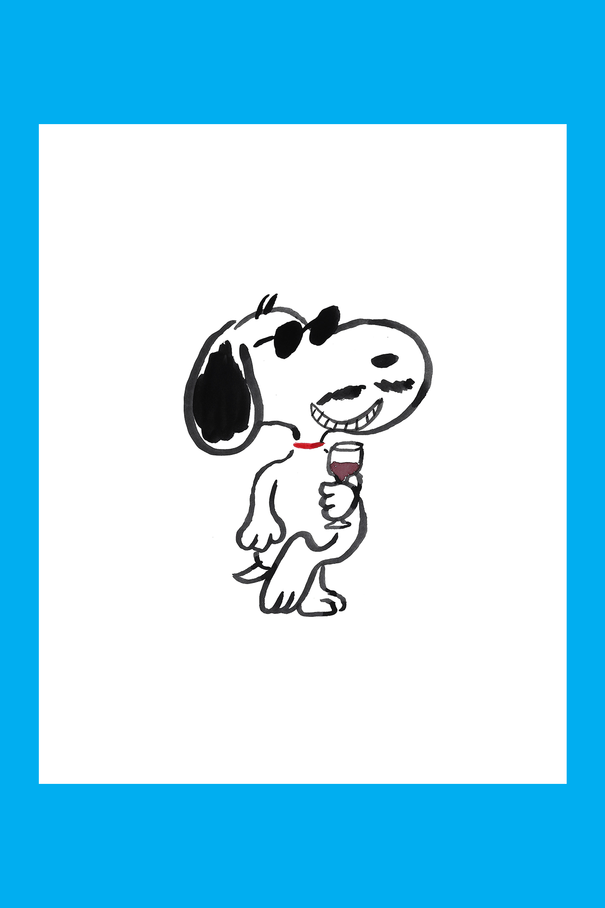 Cool Doggie Wine Print