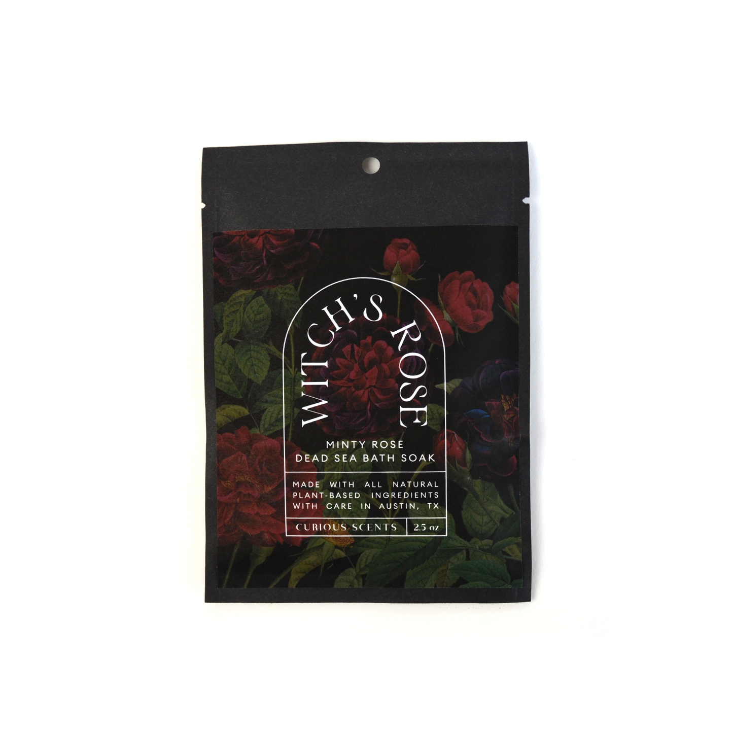 Witch's Rose Minty Rose Botanical Sea Salt Bath Soak Pouch