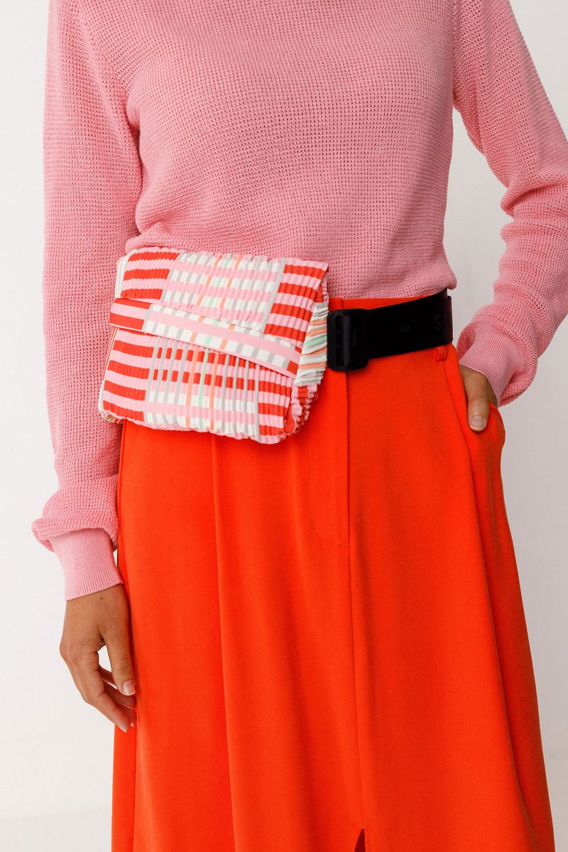 Ador Bag in Red/Pink Stripe
