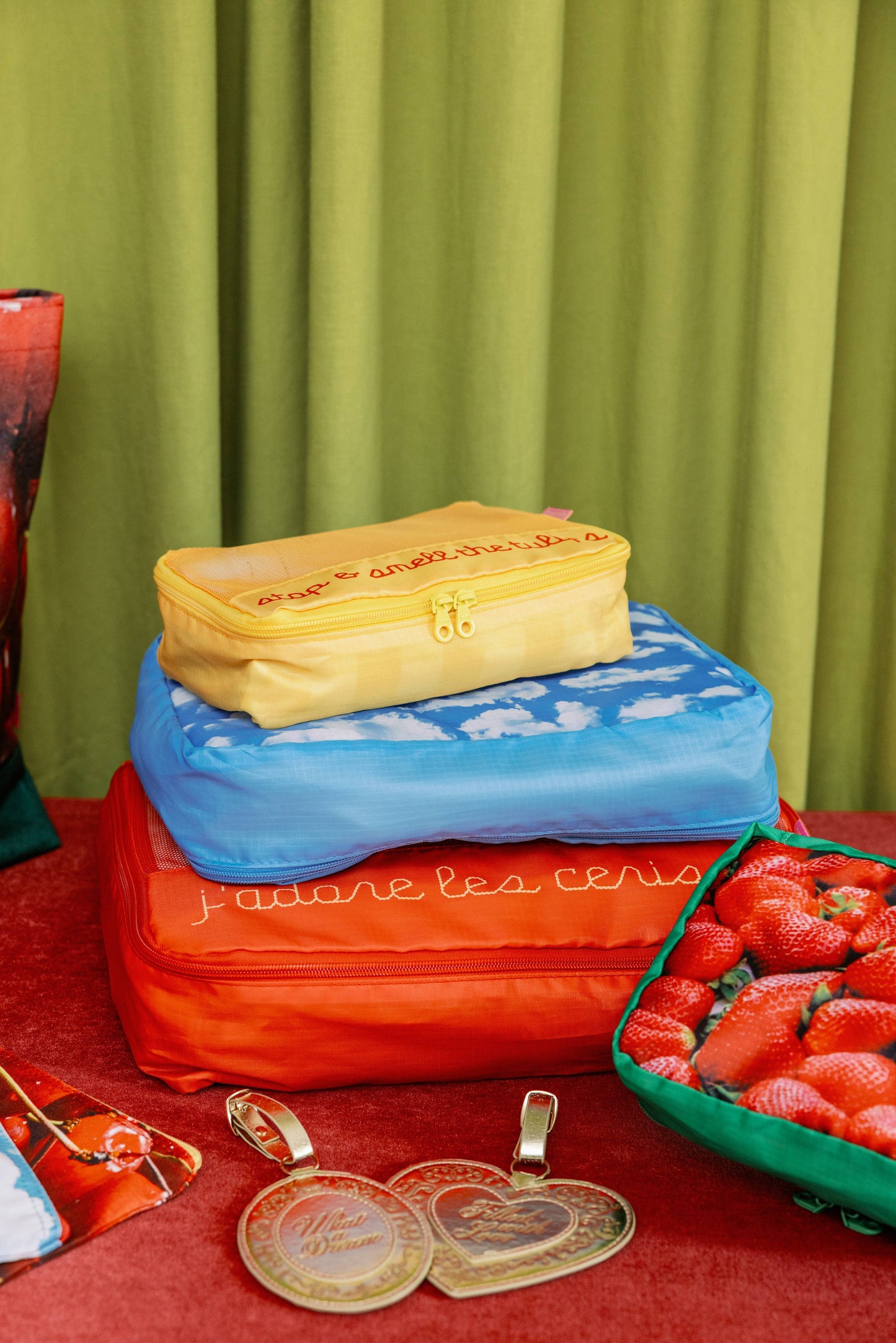 Packing Cube Set, J'adore Les Cerises