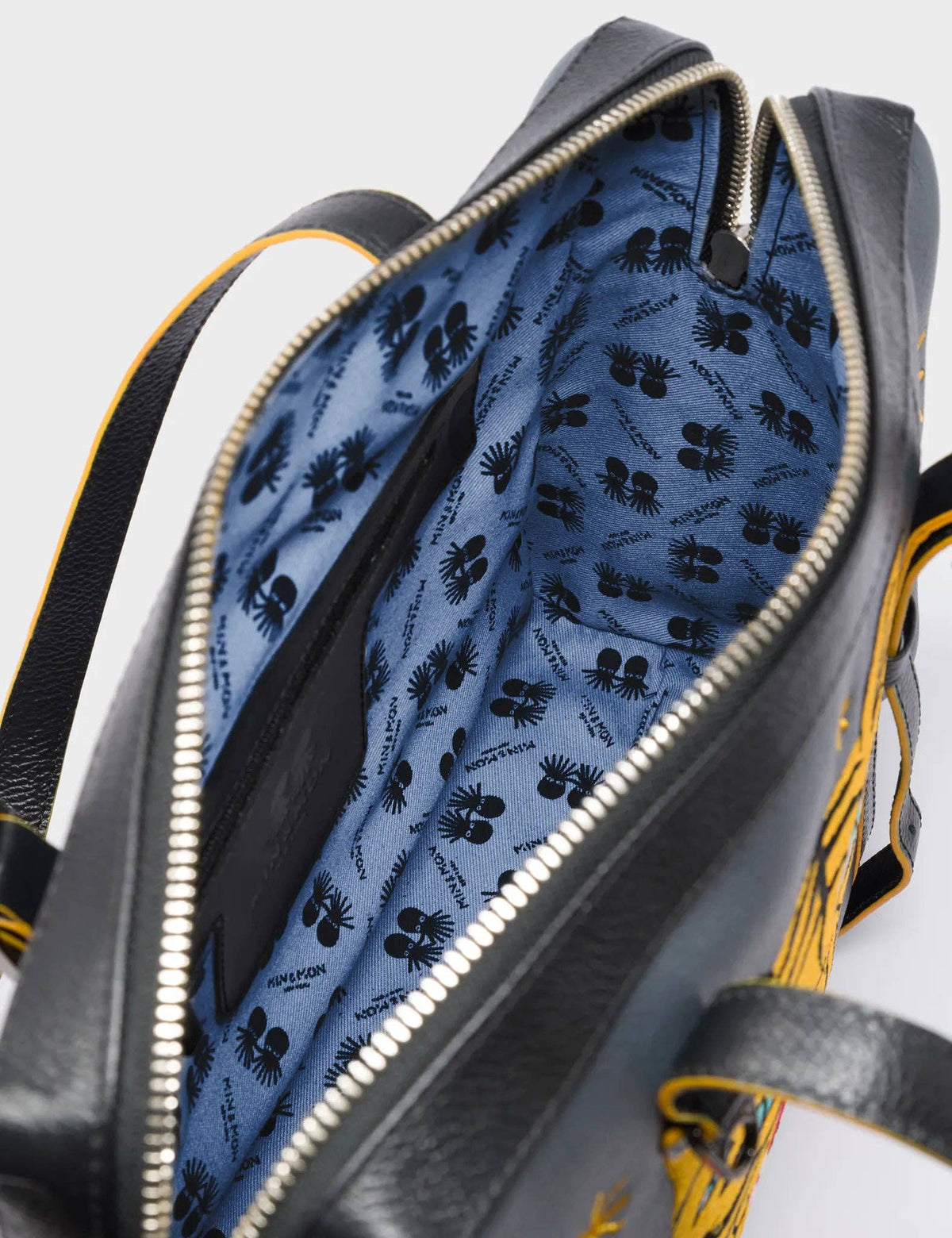 Esther Stormy Gray Satchel Bag - Happy Tiger Embroidery