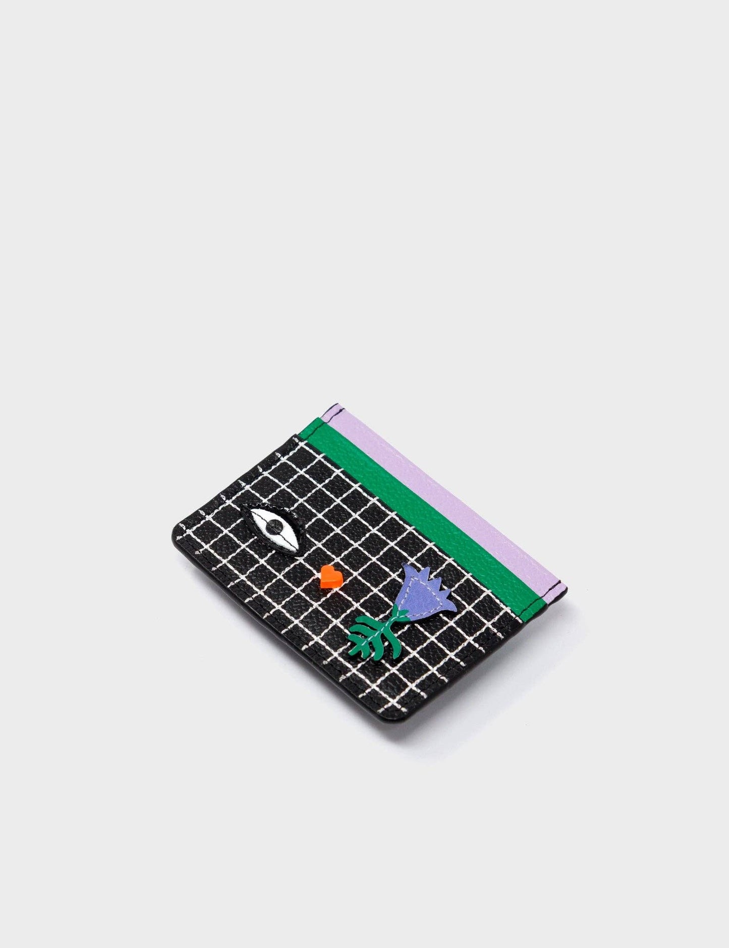 Filium Black Leather Cardholder - Floralia Design