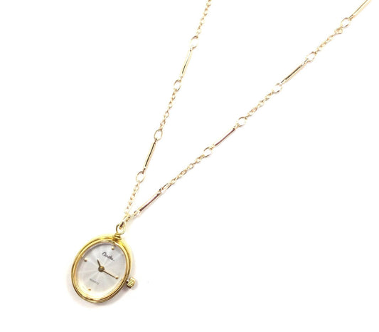 Gold Clock Necklace