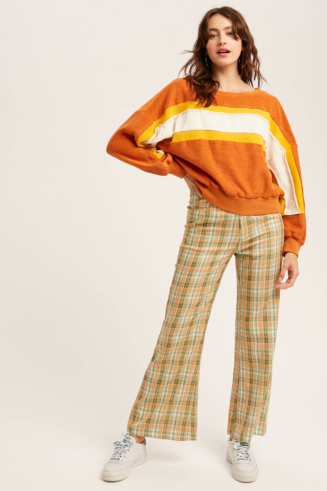 Colorblock Striped Knit Pullover