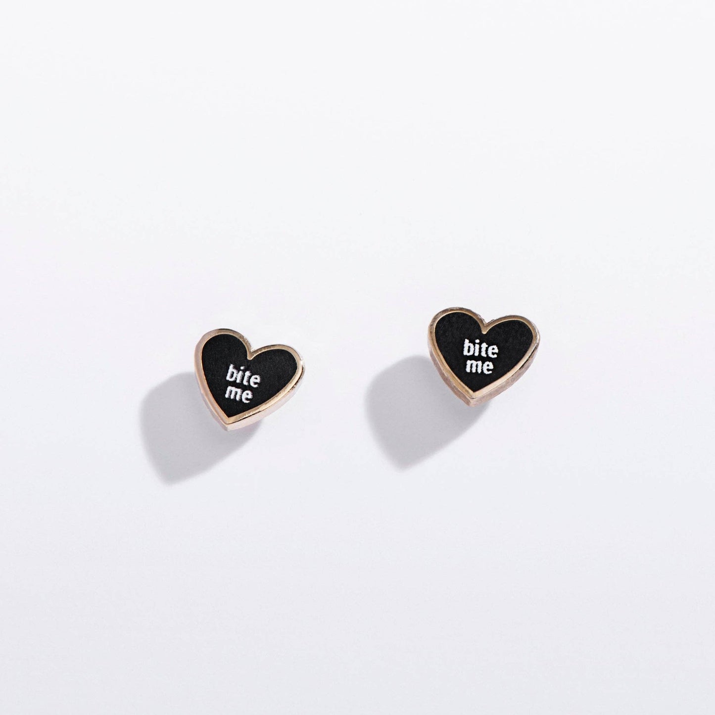 Bite Me Enamel Stud Earrings